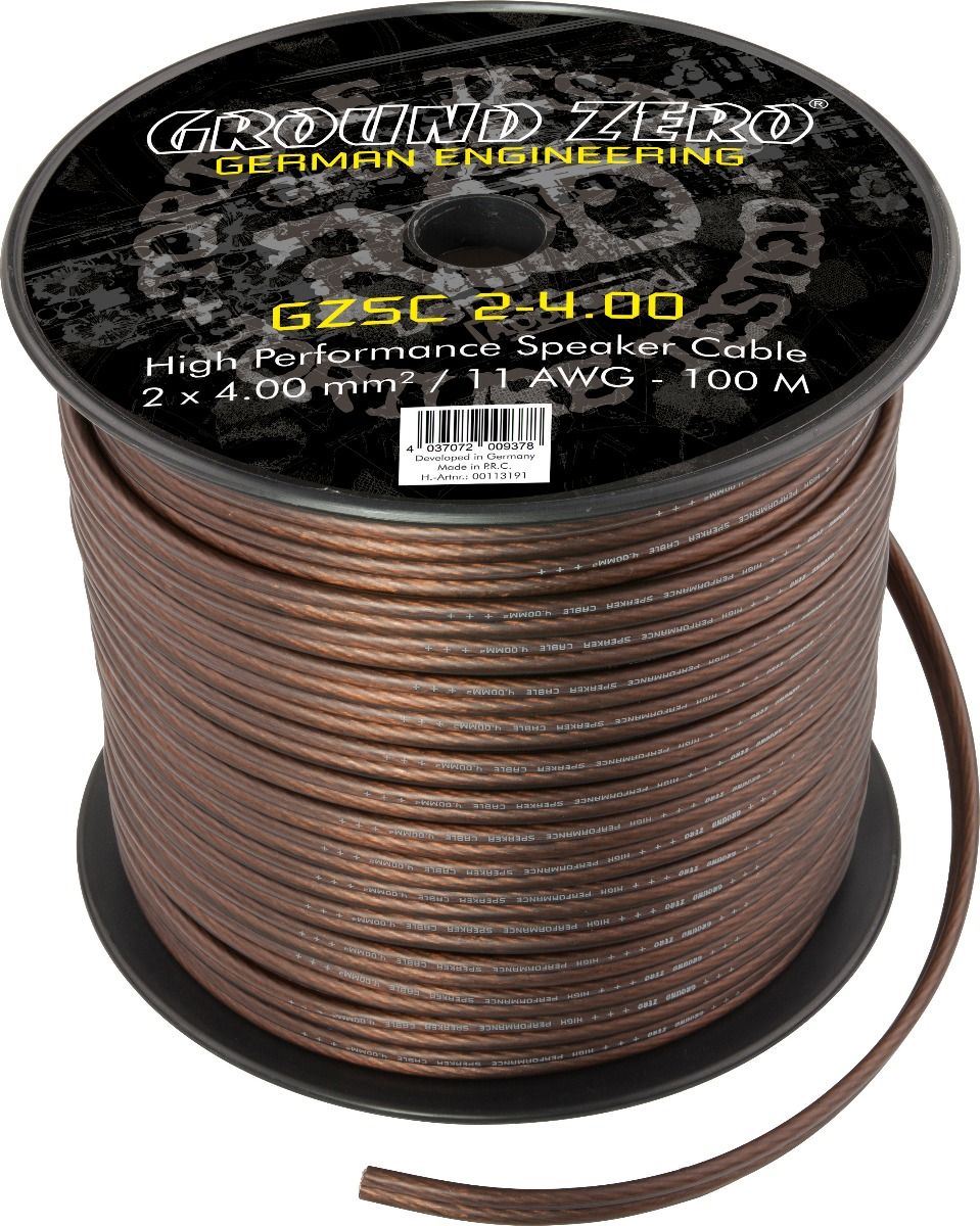 Ground Zero GZSC 2-4.00 - 4.00 mm² Speaker cable spool 100m spool