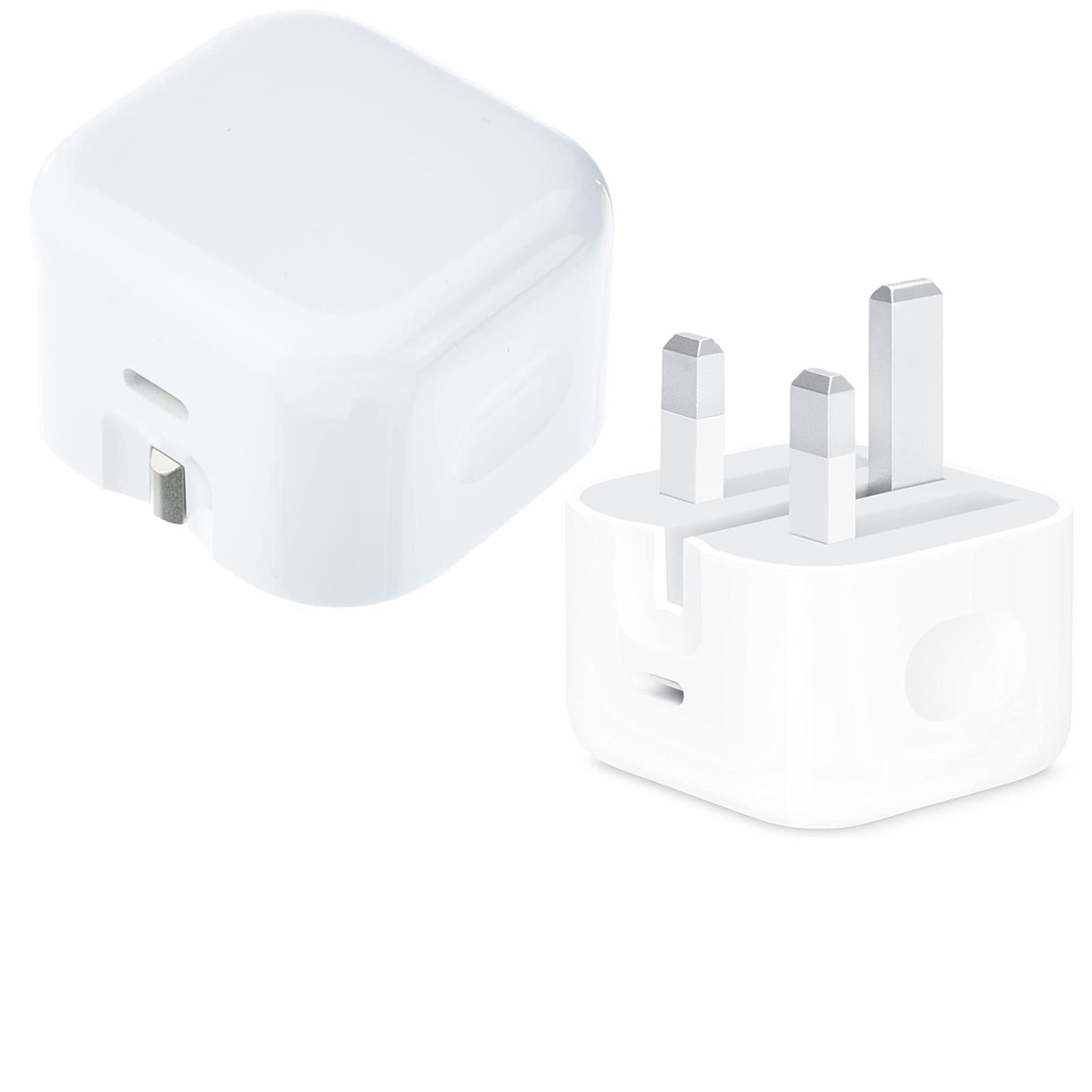 USB-C to Lightning Fast PD Charging Cable Lead / USB-C UK Plug for Apple iPhone 8 + 20w Fast Charger