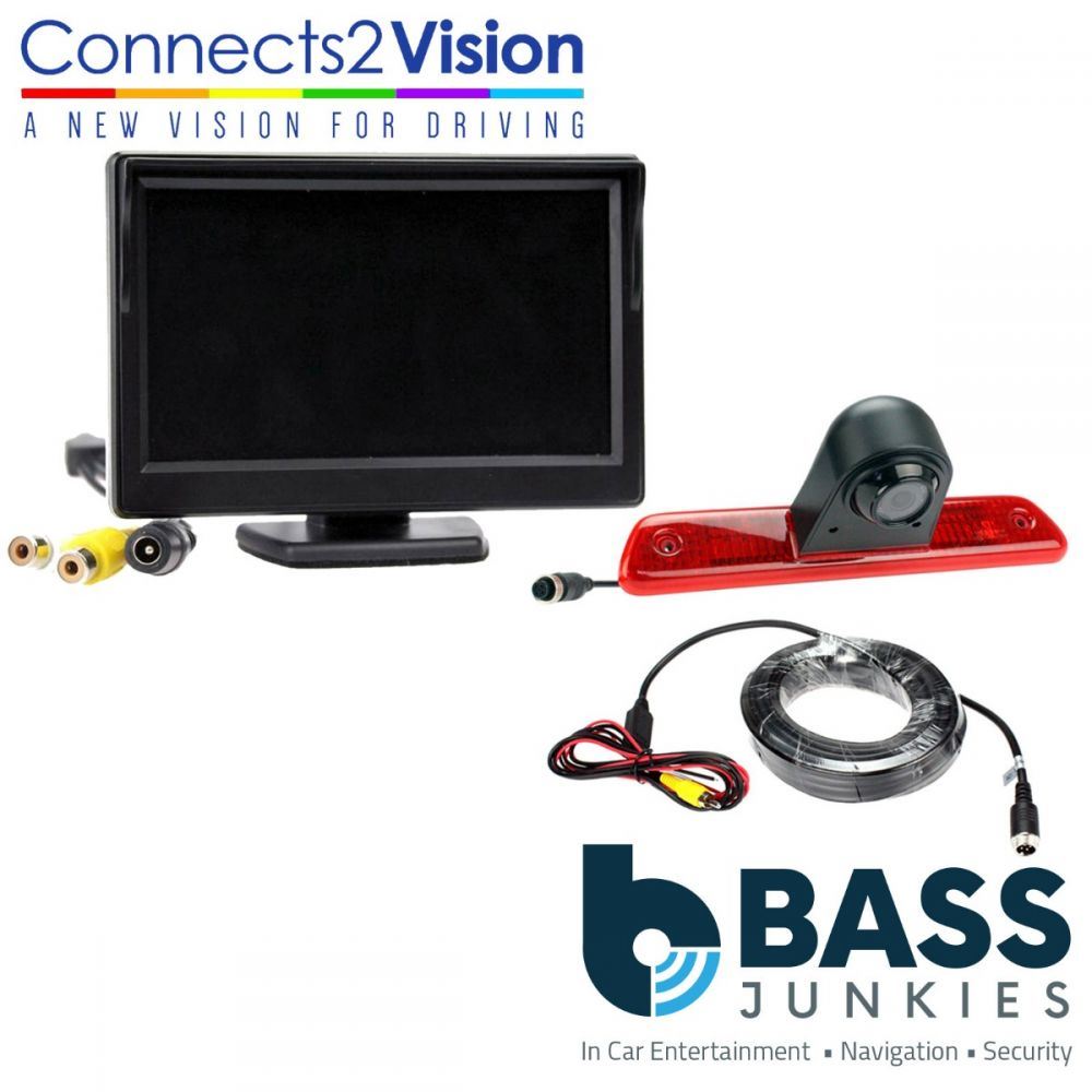 Fiat Scudo 2007 - 2011 Rear View Brake Light Reversing Camera & 5" Screen Kit