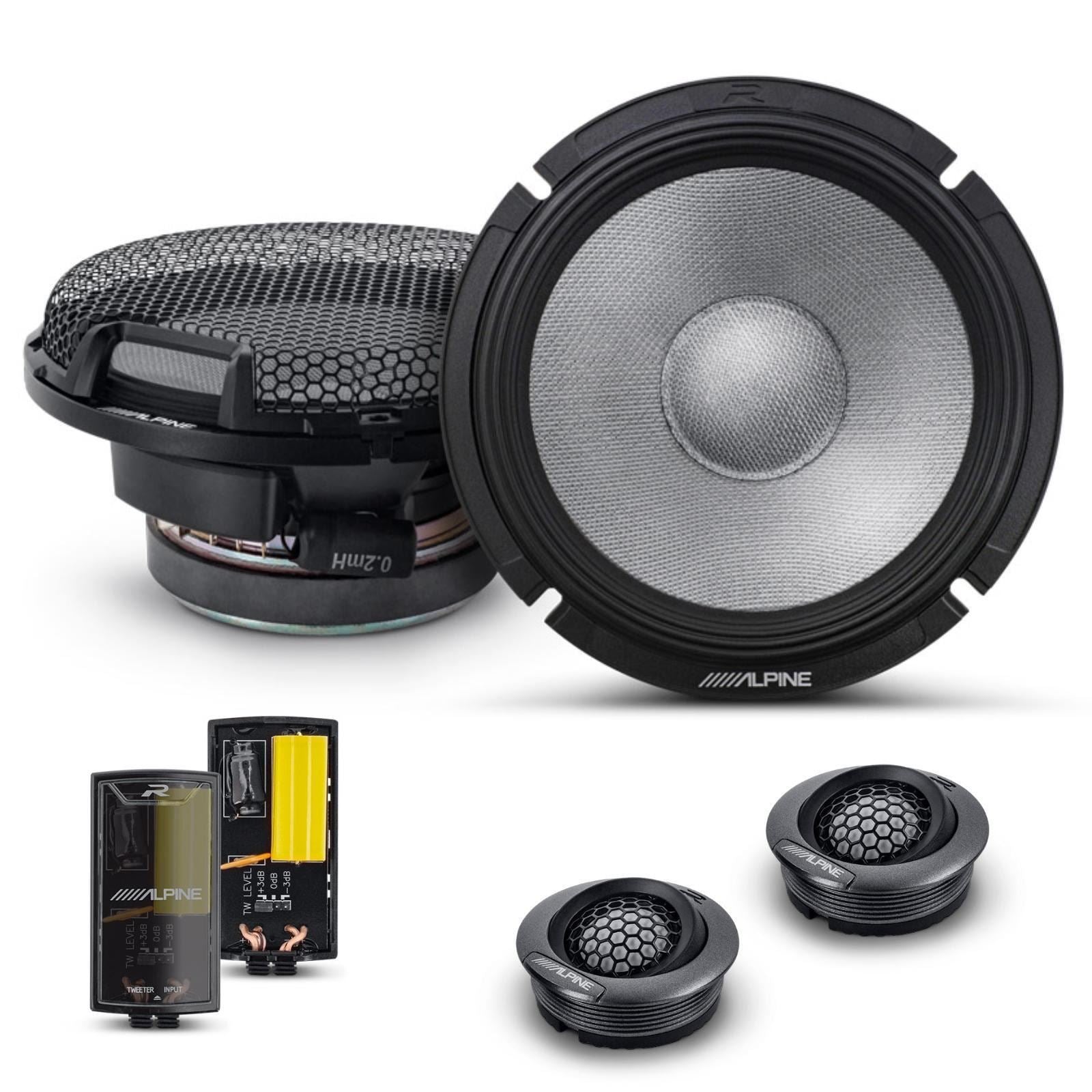 Next-Generation 6-1/2" (16.5cm) COMPONENT 2-WAY R-SERIES SPEAKERS - Peak Power: 300 Watts - RMS Power: 100 Watts