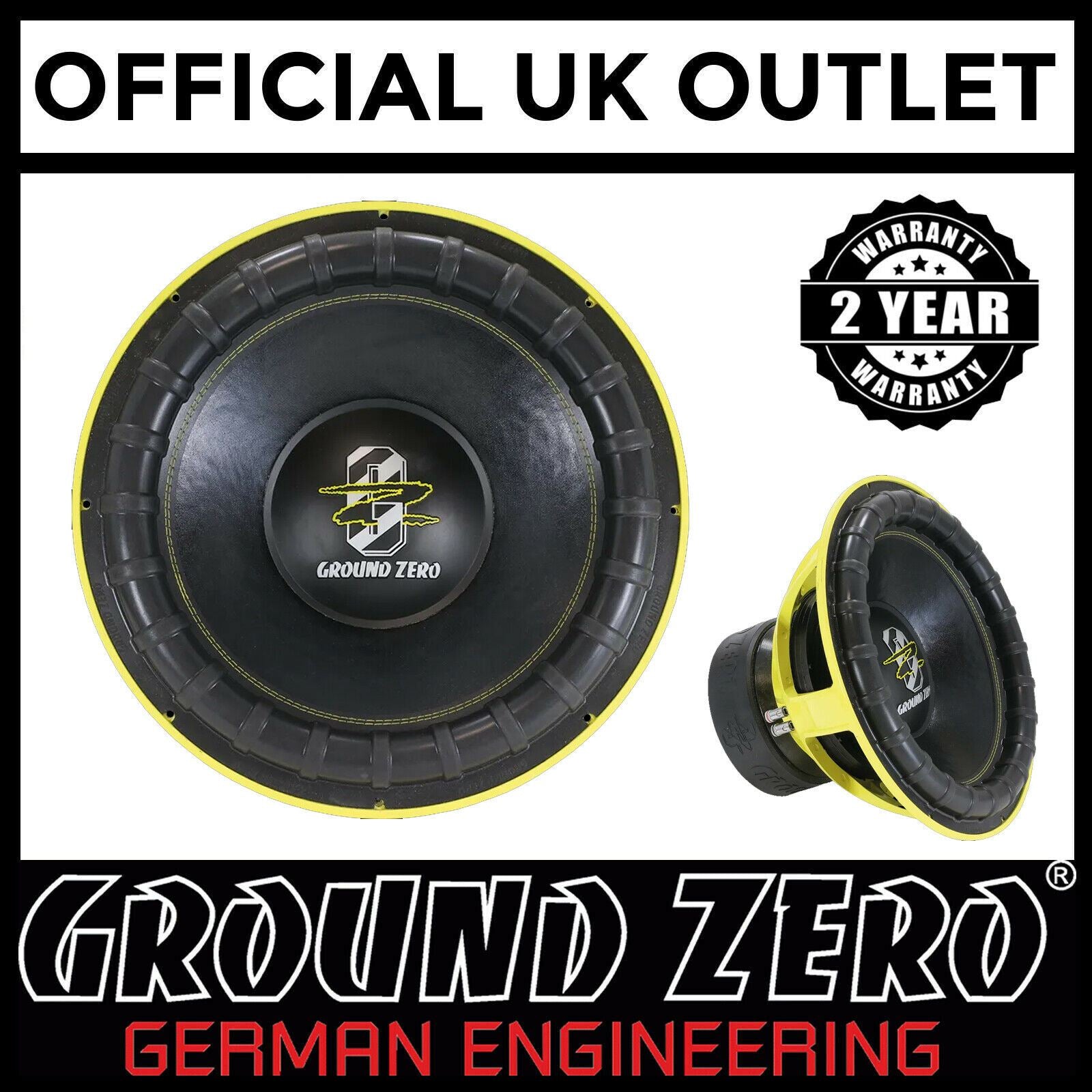 Ground Zero GZNW 18SPL-XFlex - 45 cm/18" Subwoofer - 2x1 ohm - 6500 Watts SPL