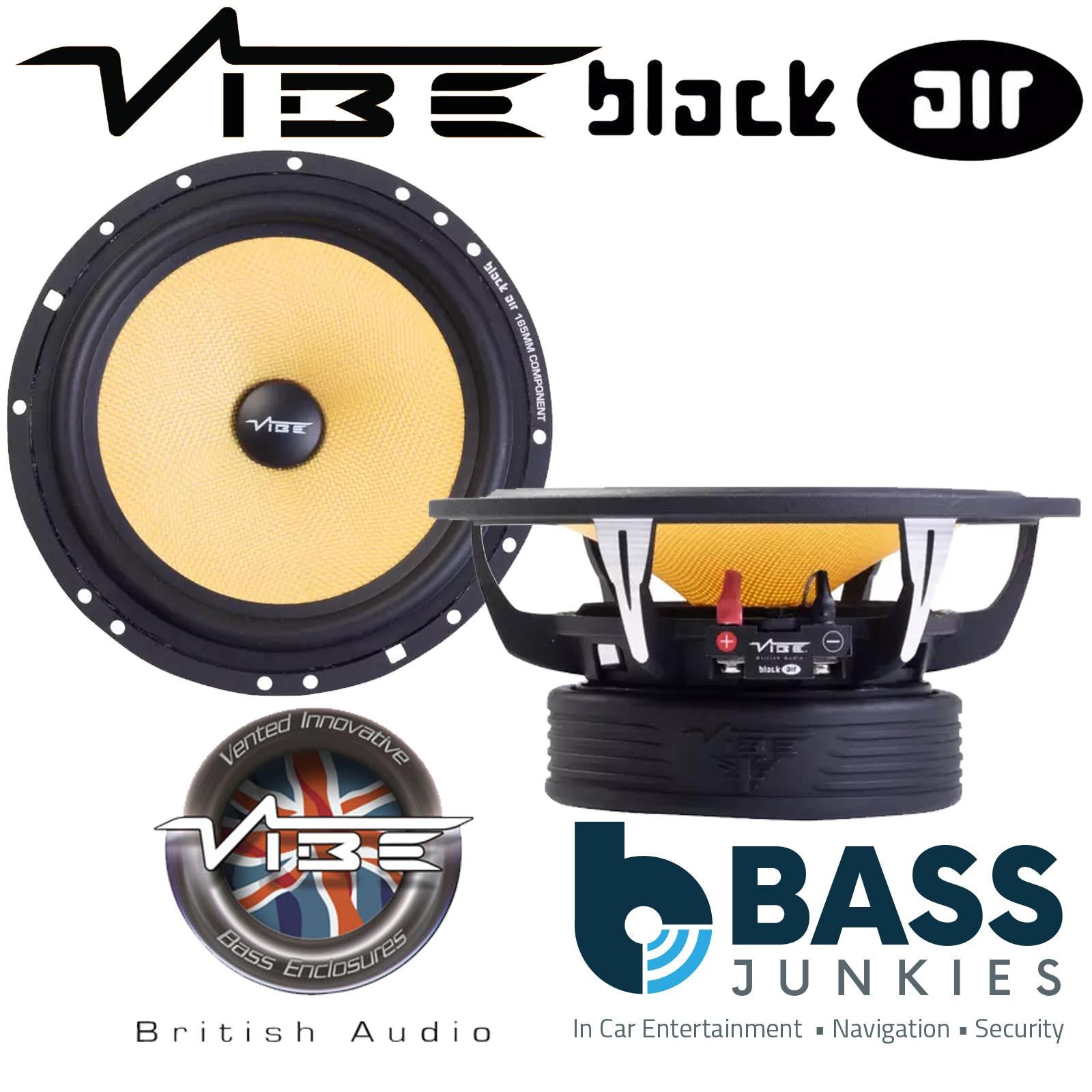VIBE BA6MW-V4 – 840 Watts a Pair Blackair 6.5" Mid-Woofer Car Door Speakers