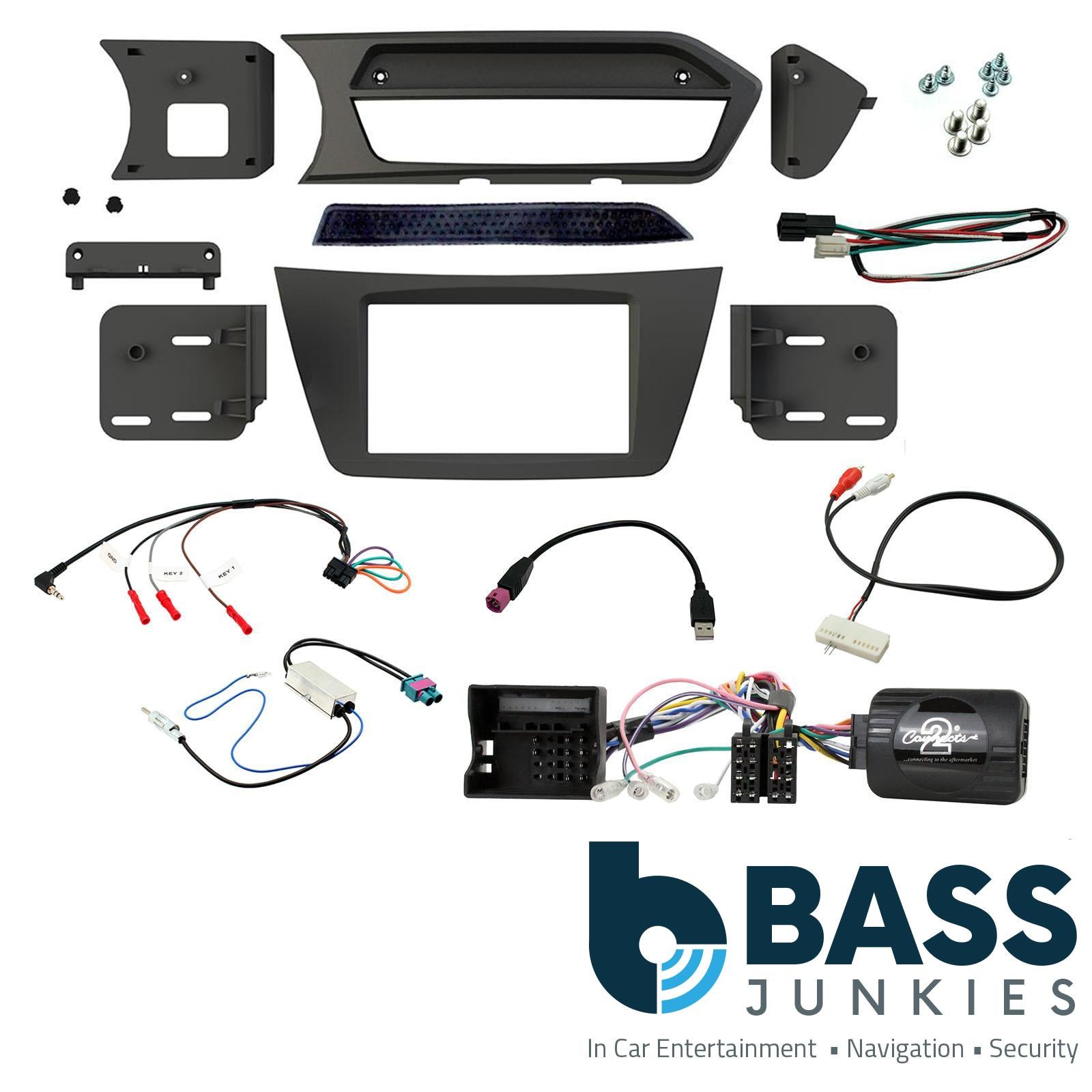 Connects2 Double Din Stereo fitting kit for LHD (left had drive) Mercedes C-Class 2012-2014 Vehicle Specific Stereo Screen Steering Controls Fitting Kit