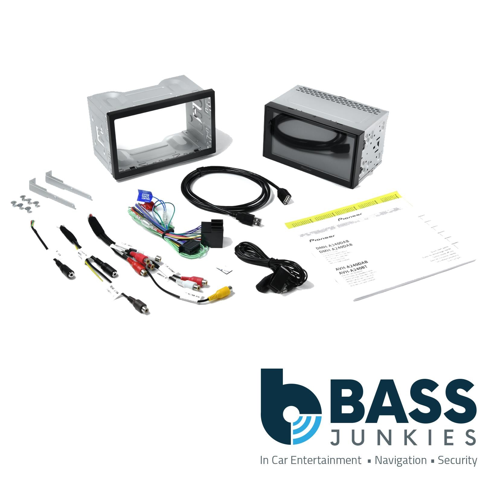 Pioneer DMH-A340DAB 6.8" Double Din Bluetooth WebLink USB DAB Radio Car Stereo
