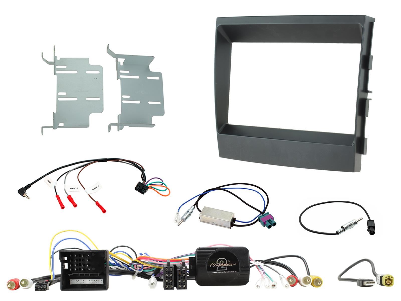 Grundig 6.8" Apple Android Double Din Stereo Fitting Kit + Steering Wheel Stalk Controls to fit Porsche Panamera 2009-16