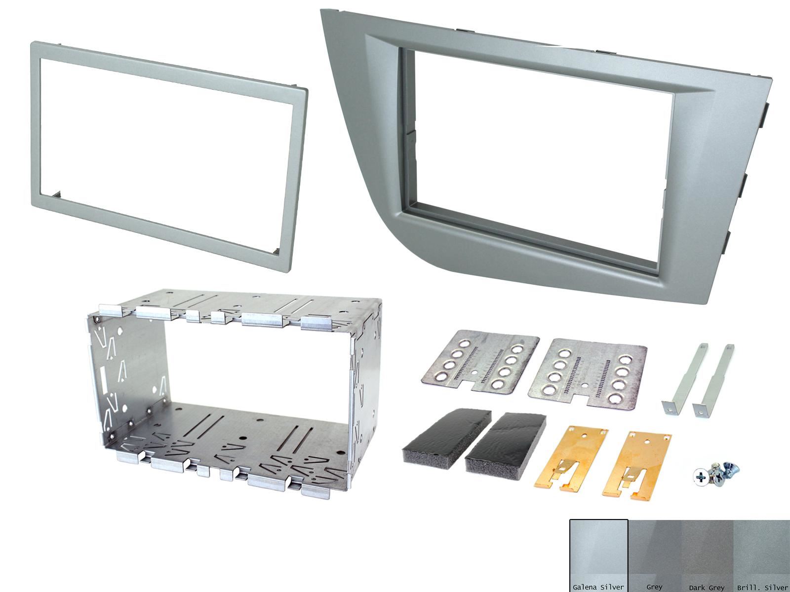 SONY 6.2" Screen Blutooth Double Din Stereo Fitting Kit + Steering Wheel Stalk Controls to fit Seat Leon 2005-12