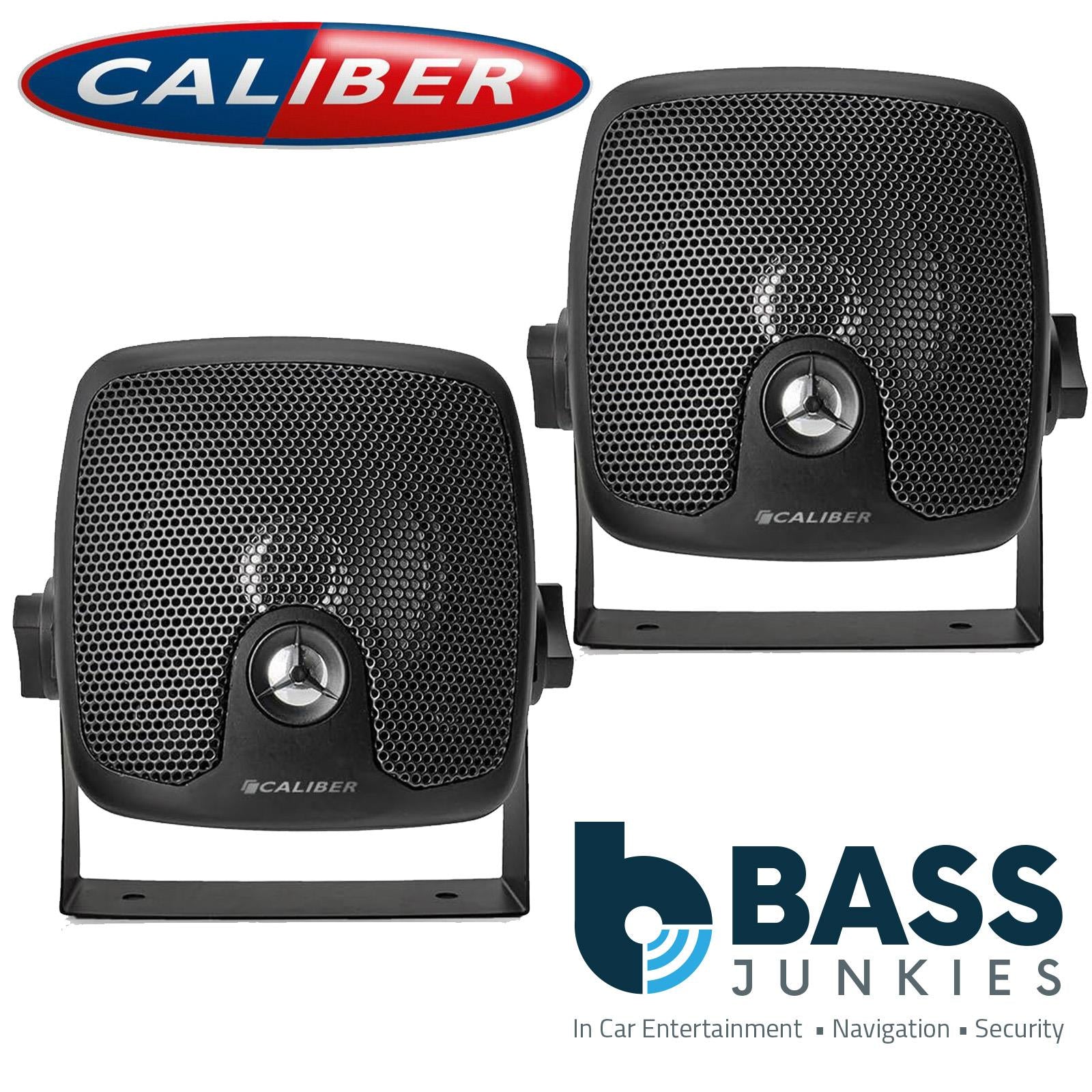 Caliber CALCSB3 - 80 Watts 2 Way Car Van Motorhome Boat Truck HGV JCB & Campervan Pod Speakers with Brackets