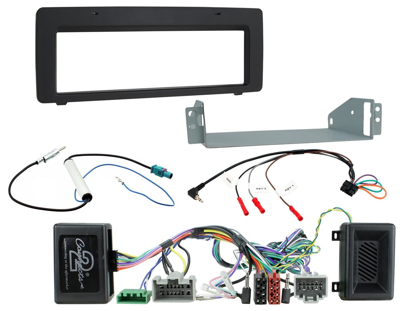 Single Din Stereo Fitting Kit + Steering Wheel Stalk Controls to fit Volvo S80 2006-11 | Volvo V70 2007-11 | Volvo XC70 2007-11