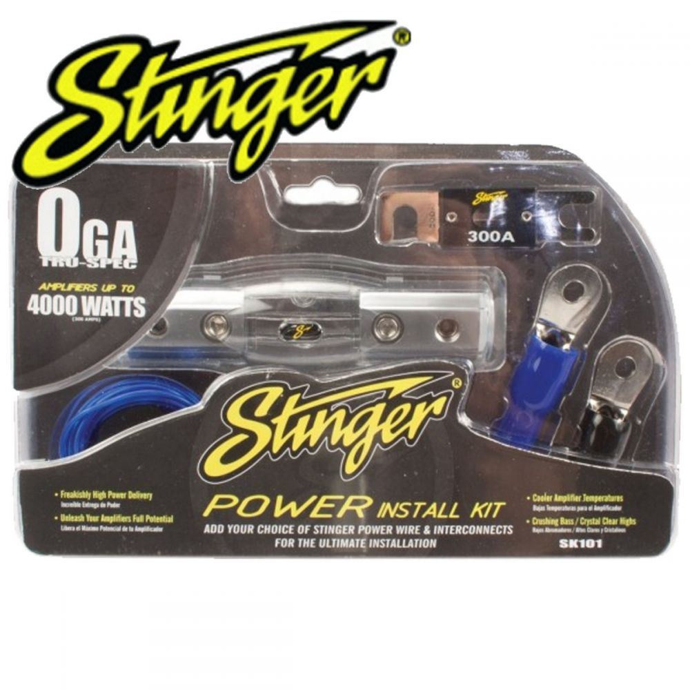 Stinger SK101 0 Gauge Car Installation Kit With 300amp ANL Fuse Holder