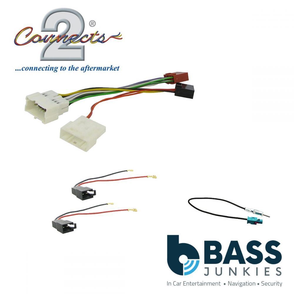 Connects 2 CTKDC01 - Dacia Duster 2012 - 2016 Car Stereo ISO Speaker Adapter Aerial Antenna Installation Kit