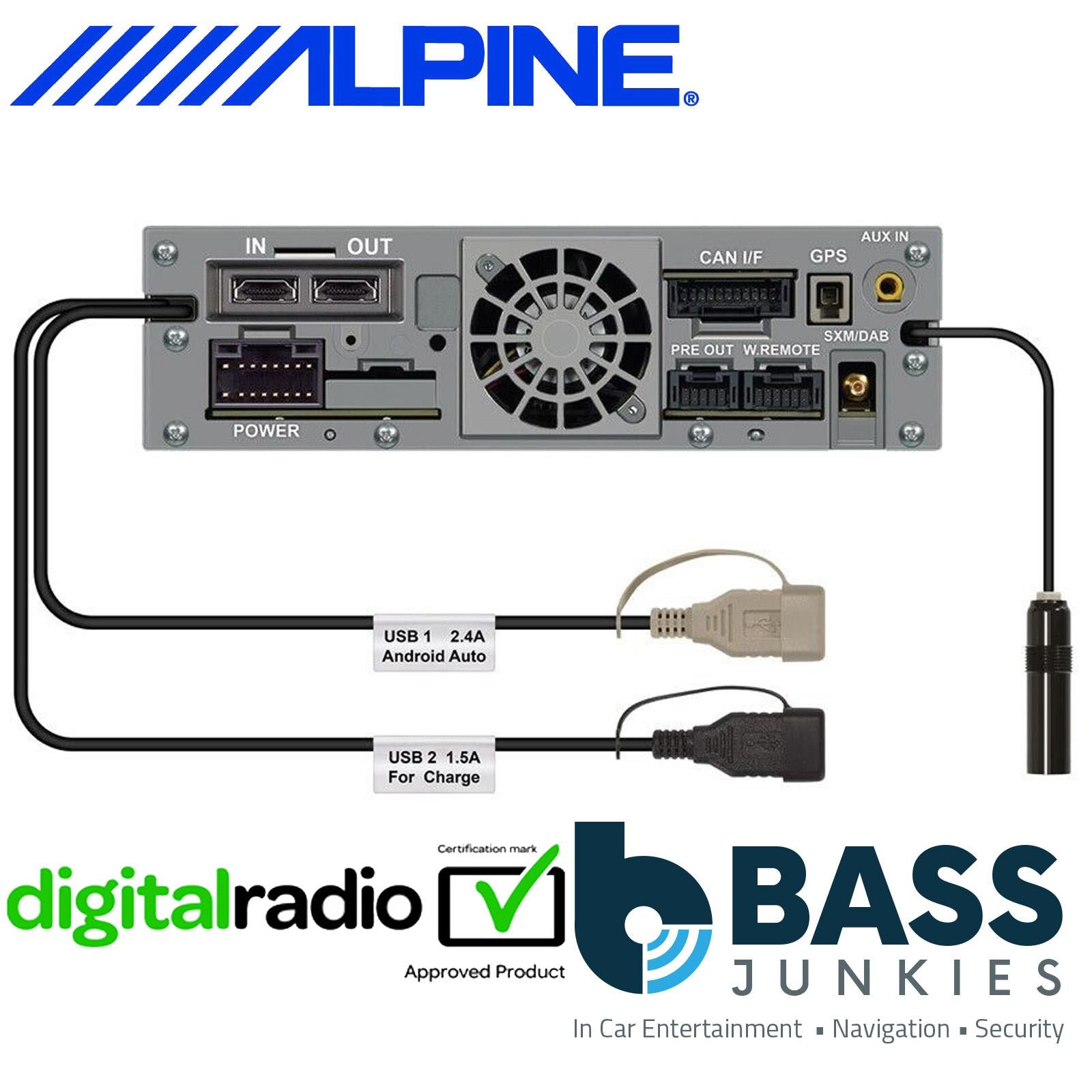 Alpine iLX-F115D Halo 11" DAB+ Bluetooth Wireless Android & CarPlay Touchscreen