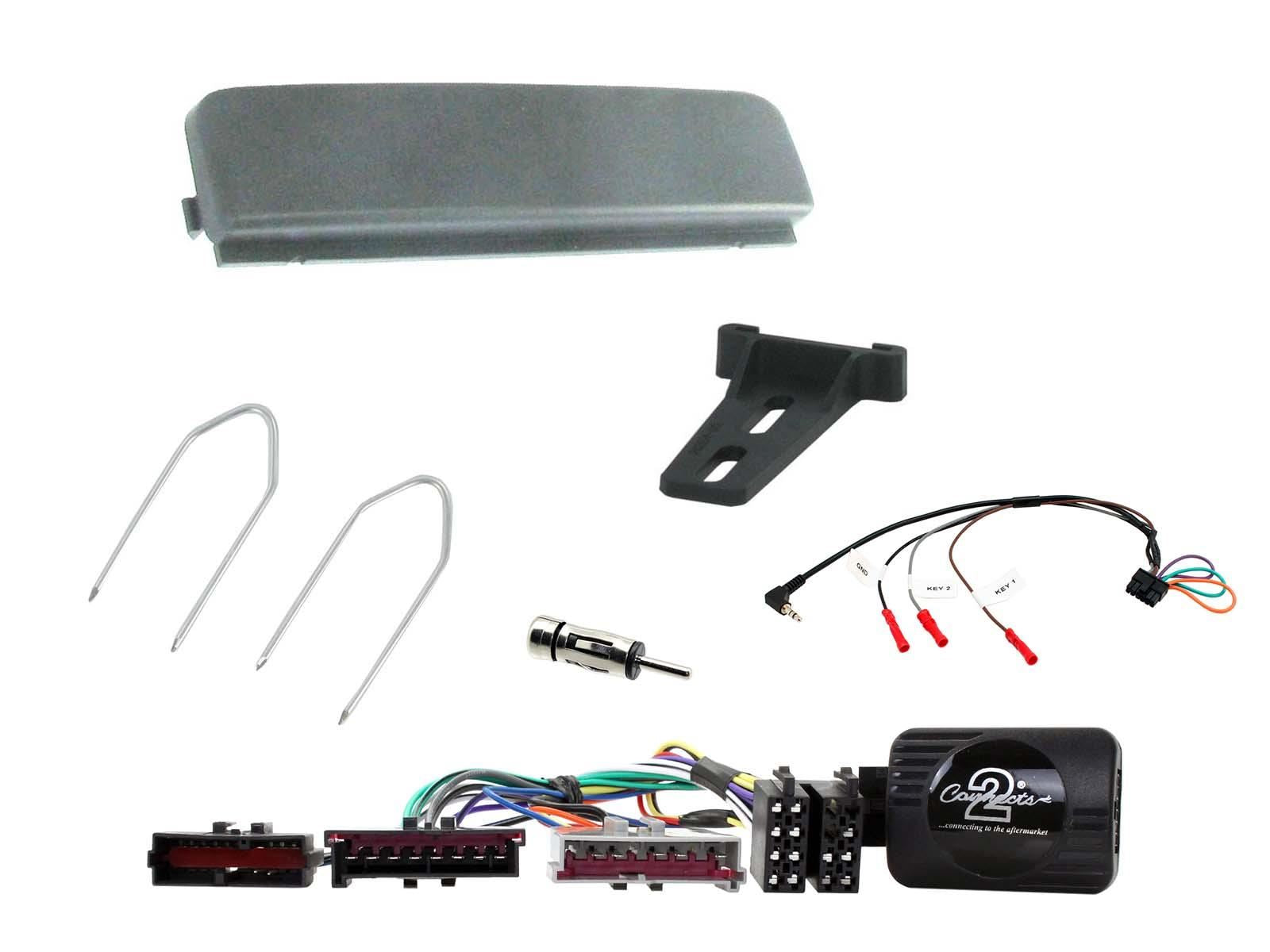 Single Din Stereo Fitting Kit + Steering Wheel Stalk Controls to fit Ford Cougar 1998-2002 | Ford Fiesta 1995-2001 | Ford Focus 1998-2004 | Ford Galaxy 2000-2006 | Ford Puma 1997-2002