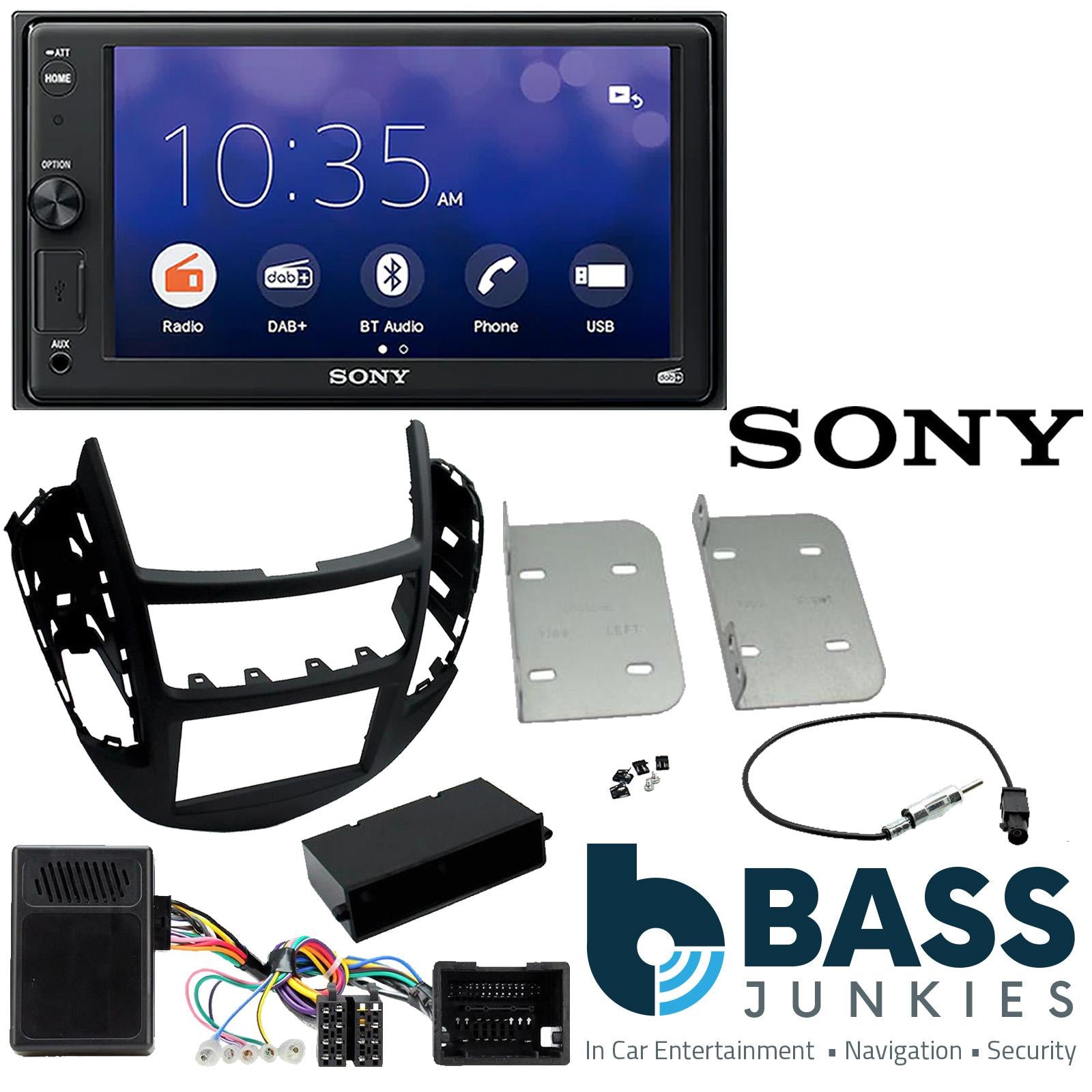 SONY XAV-1550D DAB+ Smart Bluetooth Car Radio + Stereo fitting kit + Steering Wheel Controls Loom for Chevrolet Tracker 2013-2021 | Chevrolet Trax 2013-2021 | Holden Trax 2017-2020