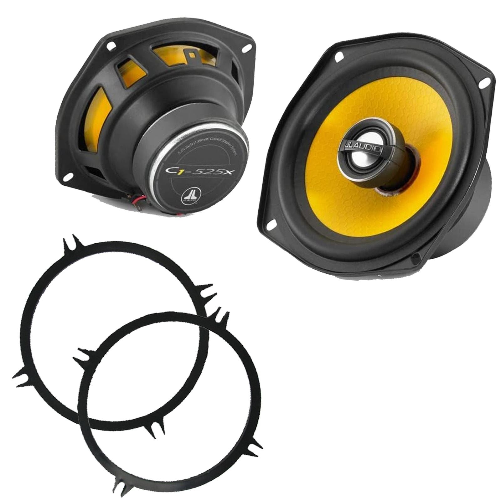 JL Audio C1-525X 2-Way 130mm/13cm/5.25" Coaxial Speakers (Per Pair 450 Watts) Fits Universal
