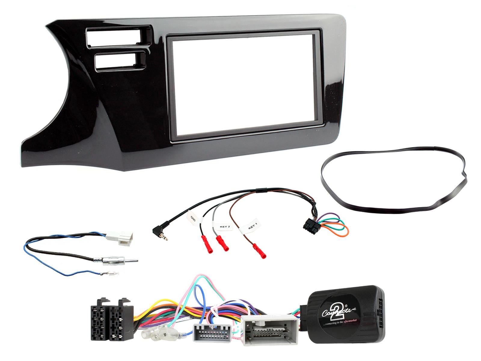 SONY 6.2" Screen Blutooth Double Din Stereo Fitting Kit + Steering Wheel Stalk Controls to fit Honda City 2014-