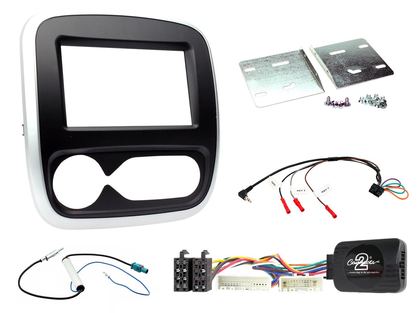 SONY 6.2" Screen Blutooth Double Din Stereo Fitting Kit + Steering Wheel Stalk Controls to fit Fiat Talento 2017-