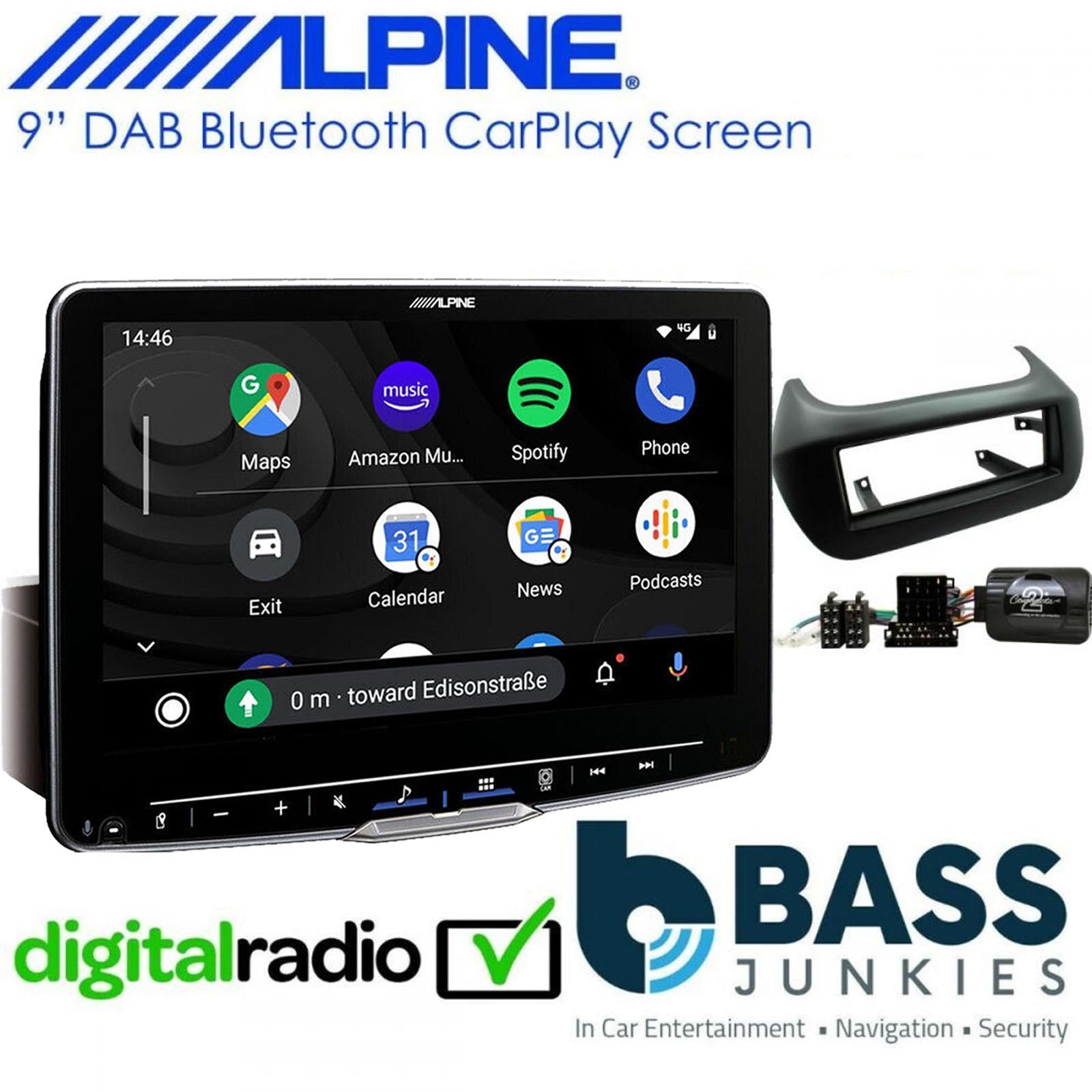 Alpine Halo9 - Citroen Nemo 2008-2019 - 9” Touchscreen DAB Bluetooth CarPlay Android Spotify Waze HDMI Car Stereo & Fascia Fitting Kit