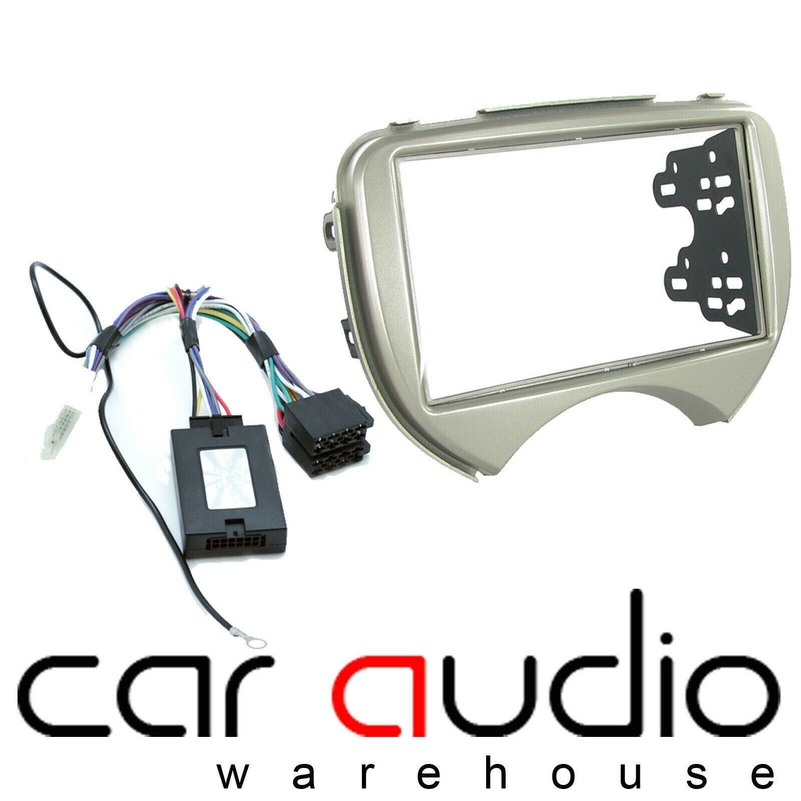 Connects2 CTKNS02 - Nissan Micra 2011-2014 Double Din Fascia & Steering Wheel Interface Installation Kit