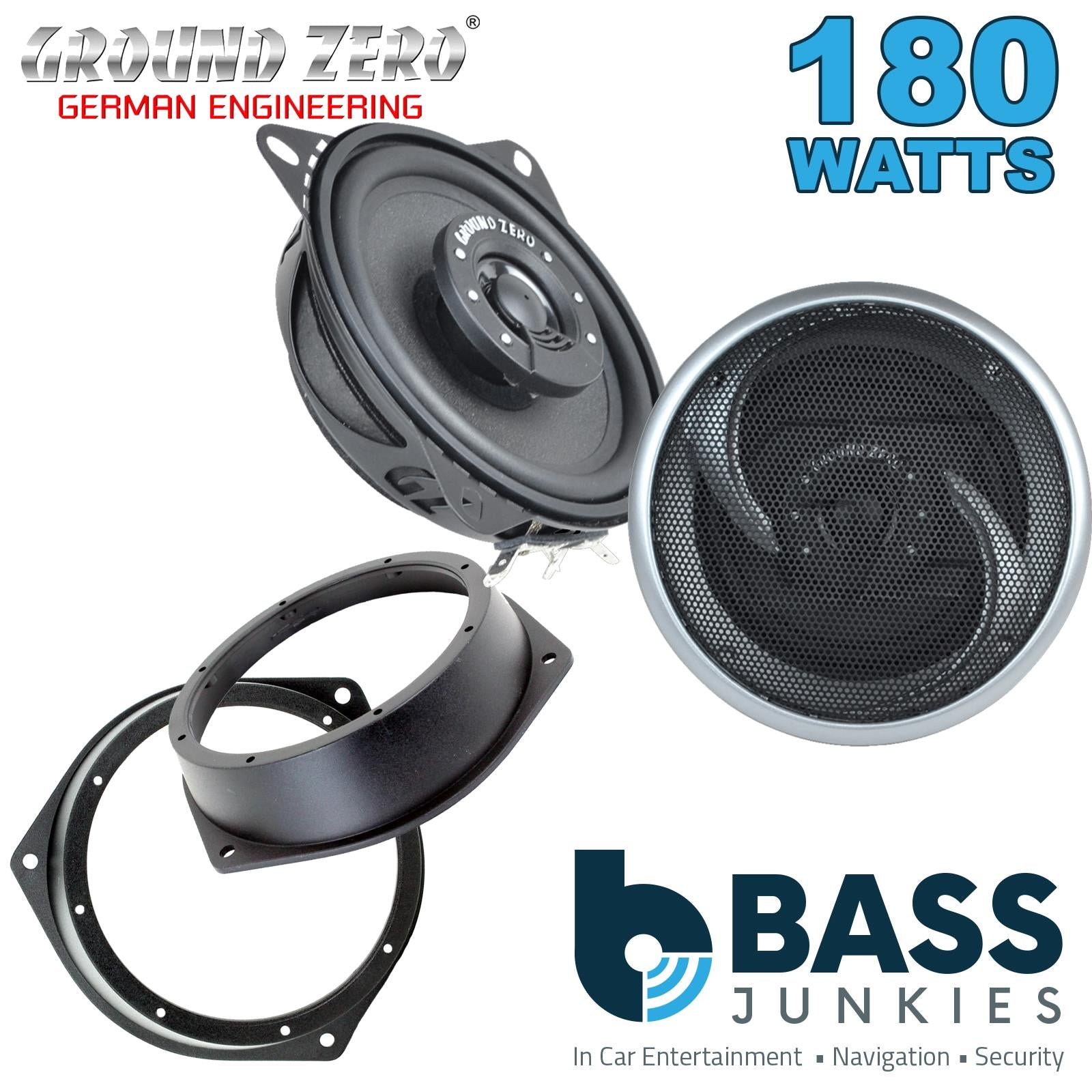 Ground Zero GZIF 4001FX 100mm/10cm/4" 2-Way Coaxial Car speakers (Per Pair Max 180|100 watts RMS) Fits Vauxhall Vectra 1995-02 | Astra 98-04 | Omega 94-03 | Zafira 99-05 | Vivaro 01-14