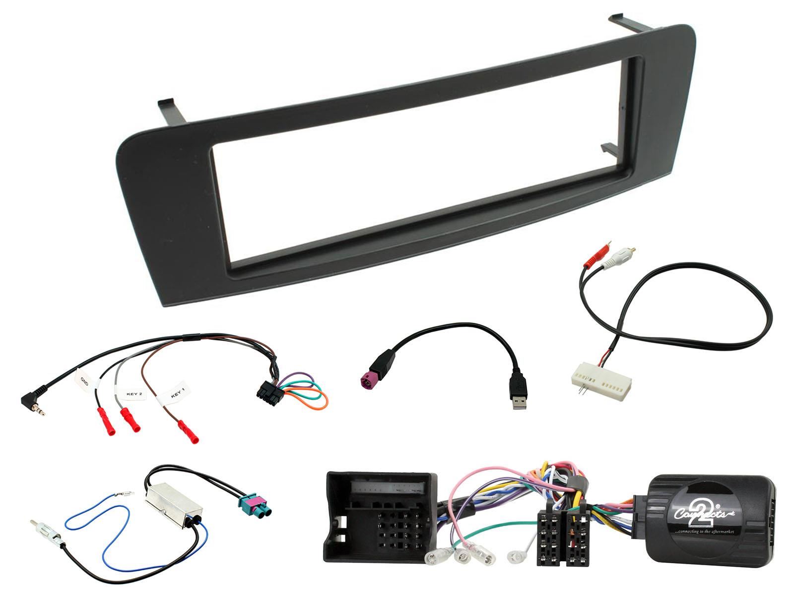 Connects 2 CTKMB10 - Mercedes A-Class 2013 Onwards Single Din Facia & Steering wheel Interface Fitting Installation Kit