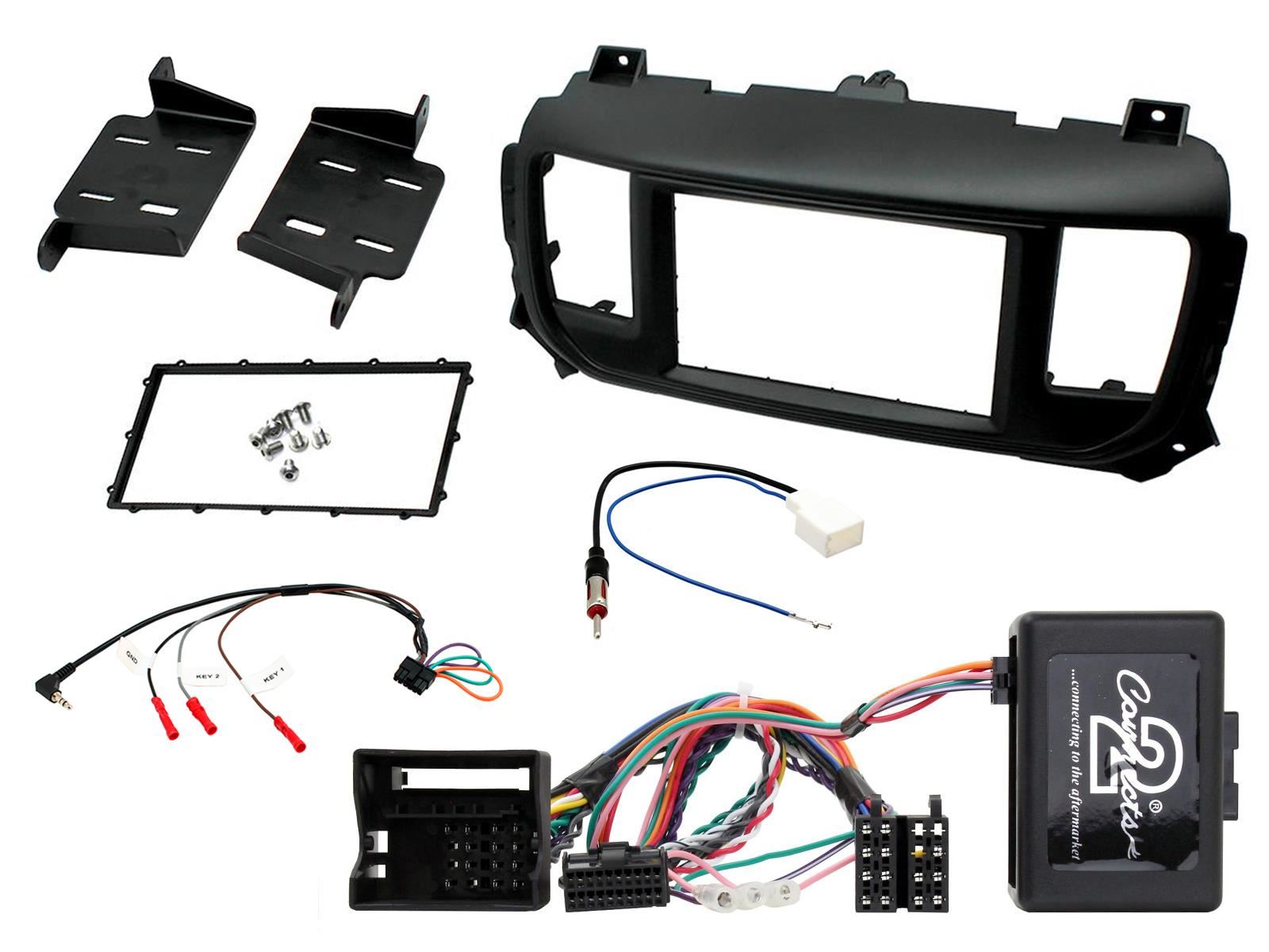 SONY 6.2" Screen Blutooth Double Din Stereo Fitting Kit + Steering Wheel Stalk Controls to fit Peugeot Expert 2016-