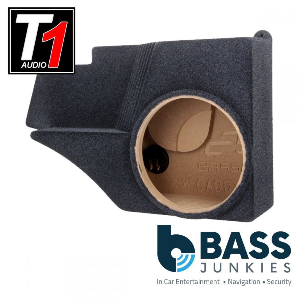 T1 Audio - VW Caddy 2003 Onwards Right Wheel Arch Custom Fit 10" Car Sub Subwoofer Bass Box