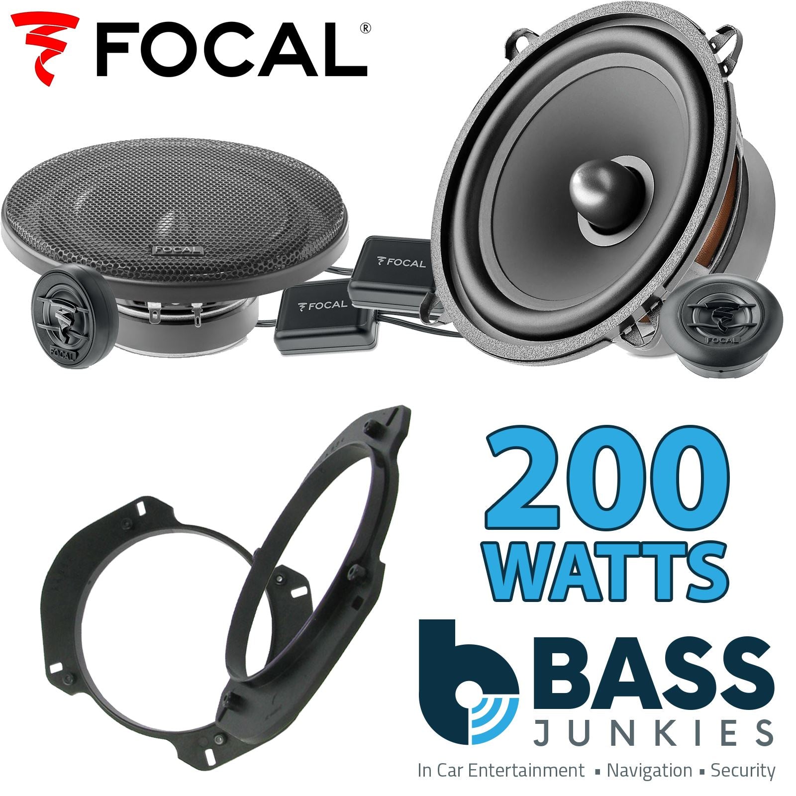 Focal Auditor ASE130 130mm/13cm/5.25"Car Component Speakers (Pair Max 200 watts) Fits Alfa Romeo GTV 1994-05 | Spider 94-00