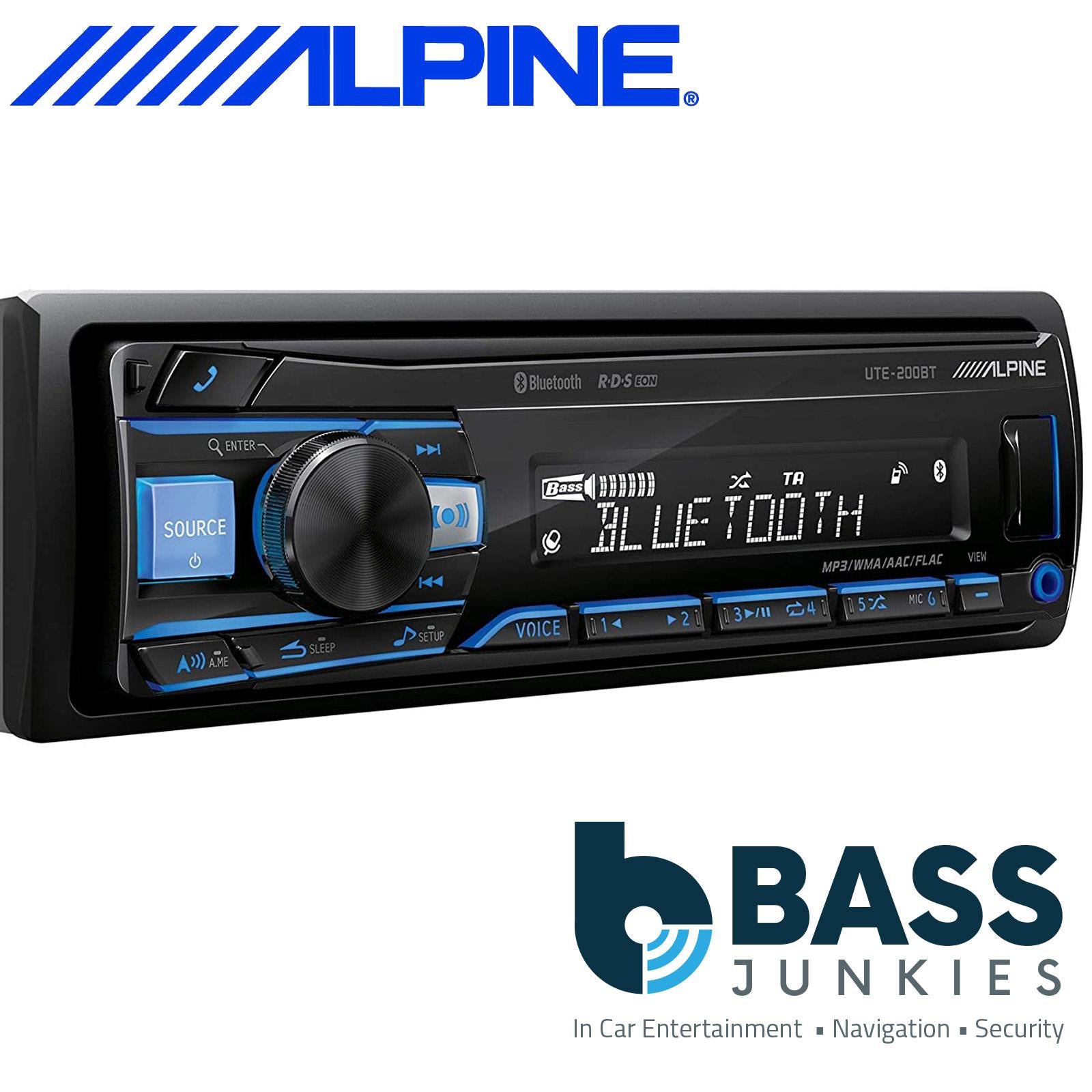 Alpine UTE-200BT Car CD MP3 Bluetooth Android Car Stereo AUX USB Receiver