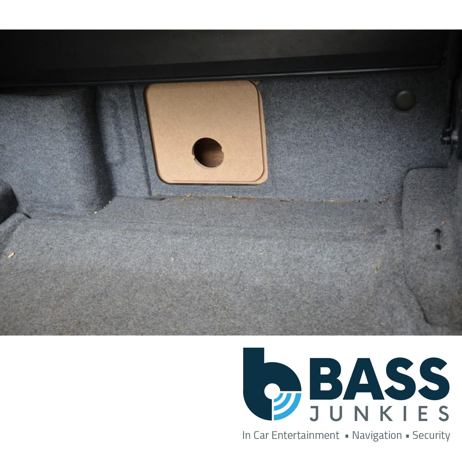 BMW E46 Convertible 98-06 Rear Seat 8" Car Subwoofer Custom Bass Box With Centre Arm Rest Grill