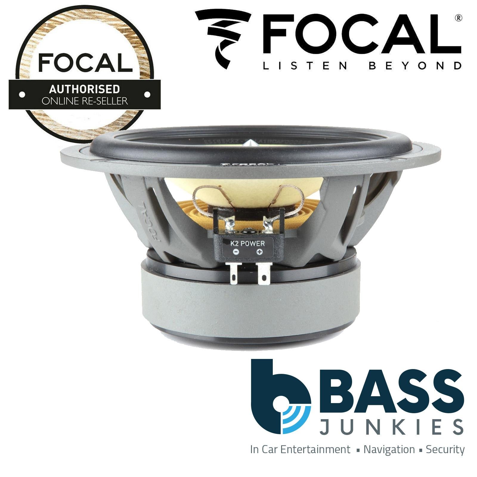 Focal ES165KX3 - ELITE K2 Power, 240 Watts 165mm 6.5" 3 Way Component Kit Car Door Speakers, 100W (RMS)