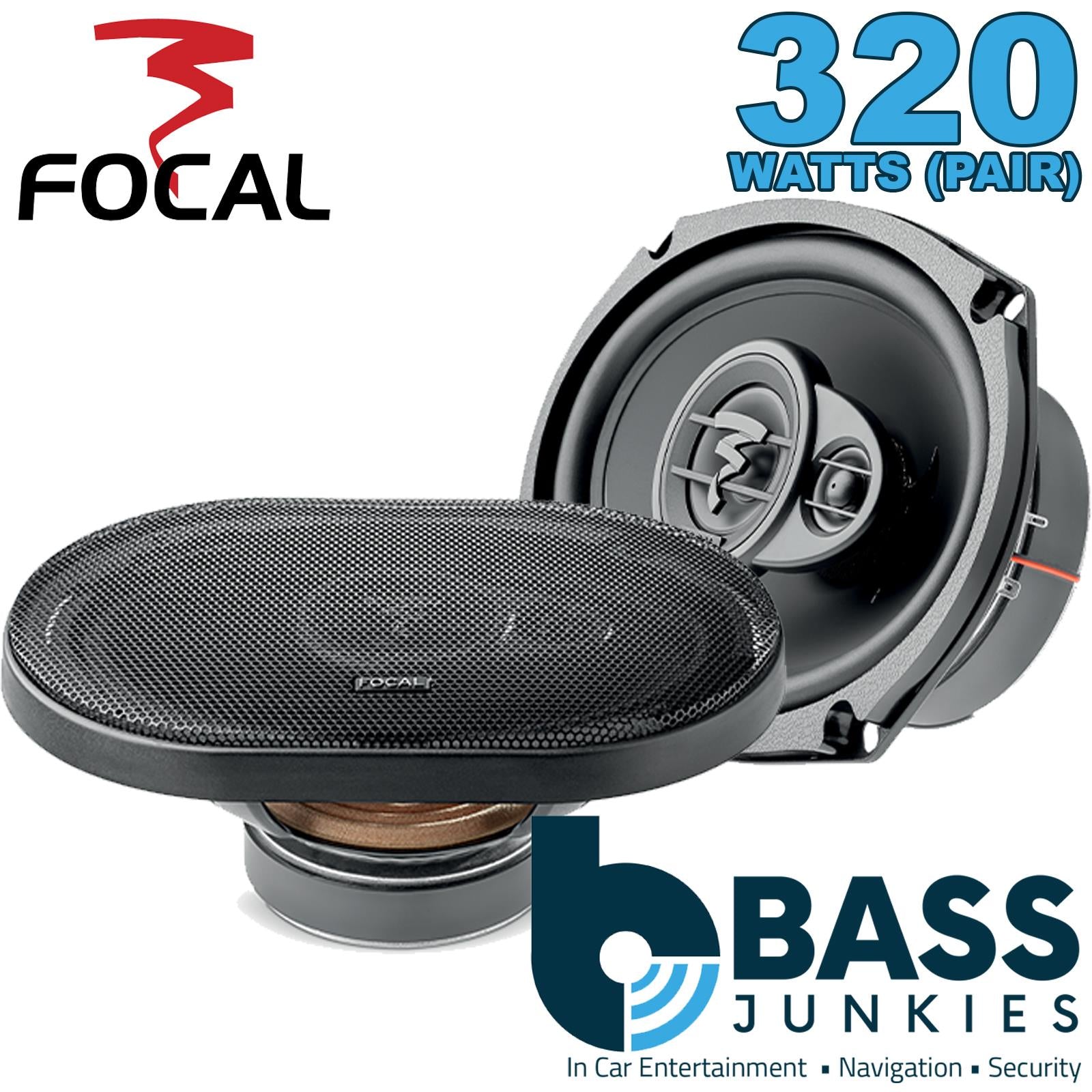 Focal ACX690 165.1x235.1mm/16.5x23.5cm/6x9" Car Door Coaxial Speakers (Per Pair Max 320 watts | 160 watts RMS) Each Speaker: Max 160 watts | RMS 80 watts [Woofer/Tweeter]