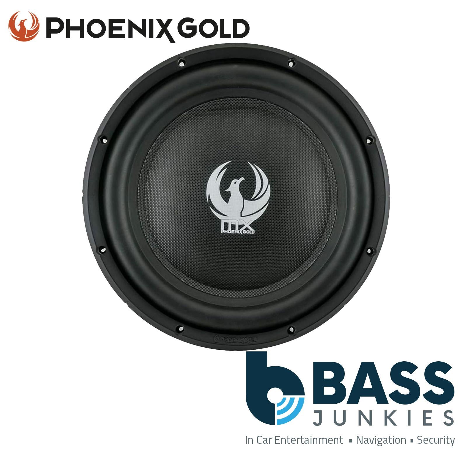 Phoenix Gold MX Series MX12D4 12" 300 Watts Dual 4-Ohm Slim Car Subwoofer