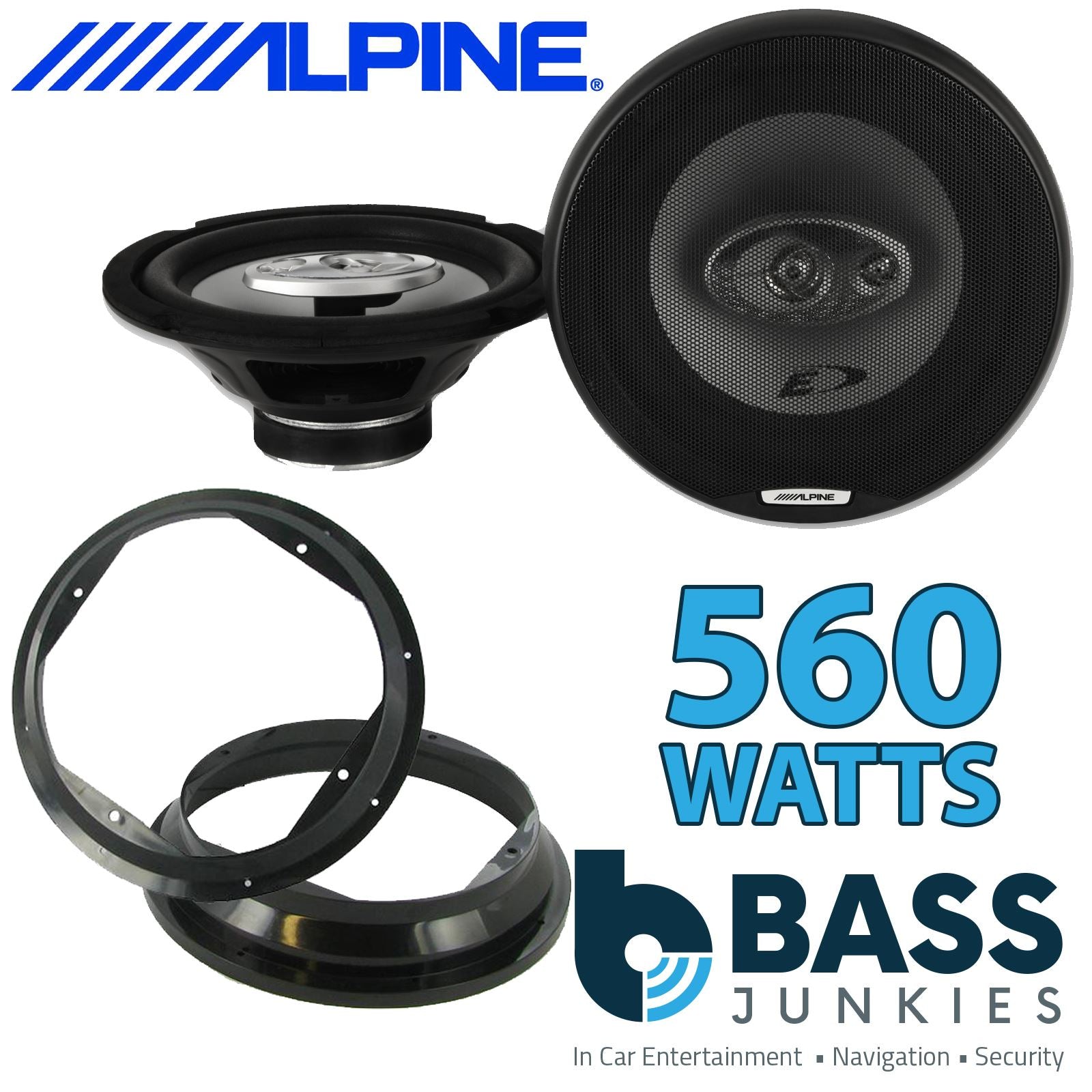Alpine SXE-2035S 8" 8inch Speakers 560w 200mm/20cm Fits Seat Leon 2000-05 | Toledo 99-05 | Fabia <-01 | VW Bora 98-05 | Golf 97-03 | Passat 96-05 | A2 99-05