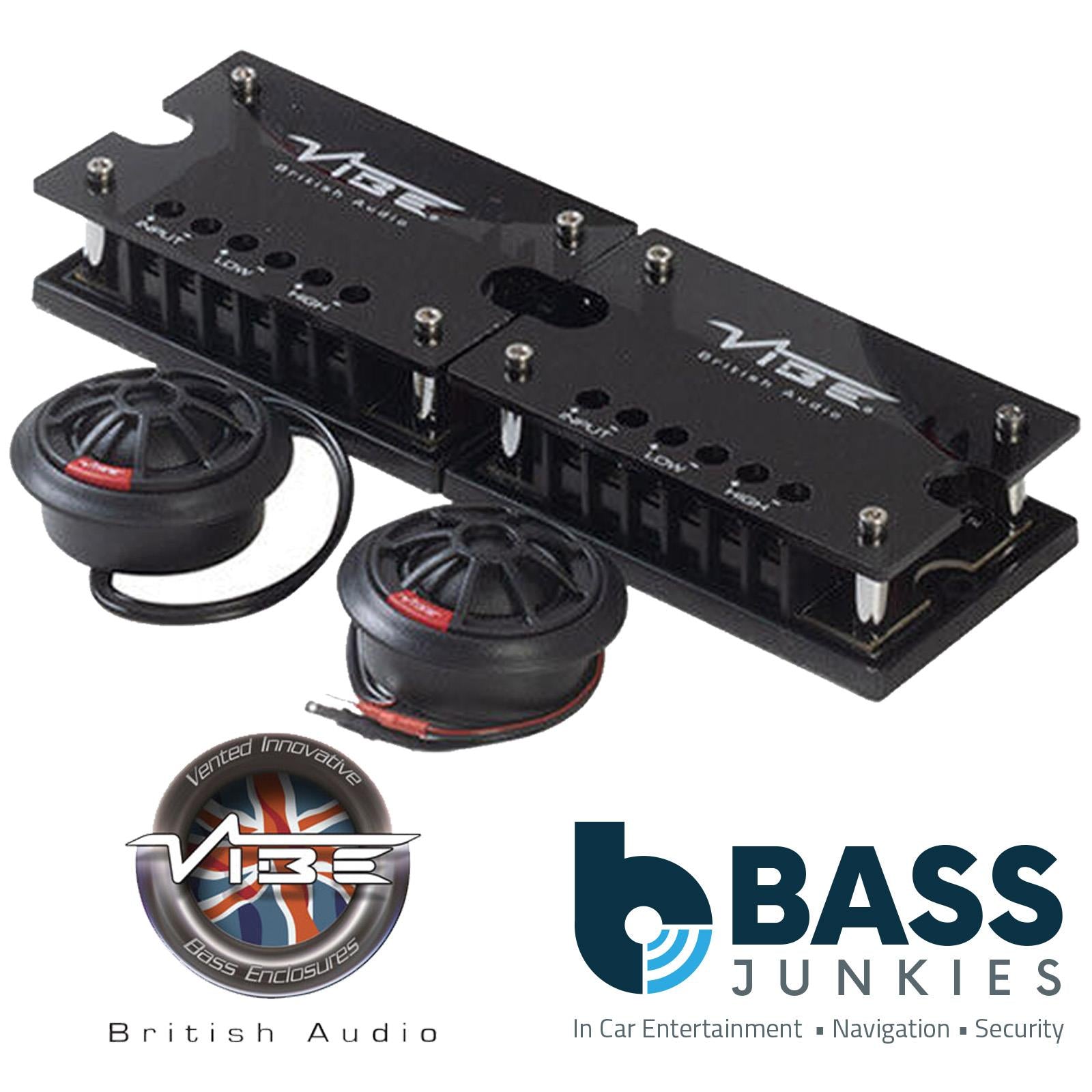 VIBE SLICK6SQC-V9 - 6.5" 6000 Watts 2 Way Component Car Speaker & Tweeter Kit