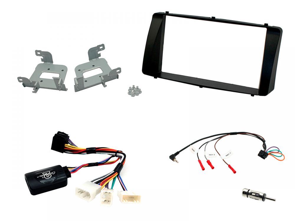Connects2 CTKTY13 - Toyota Corolla E120/E130 2003 - 2008 Double Din Fascia & Steering Wheel Interface Installation Kit