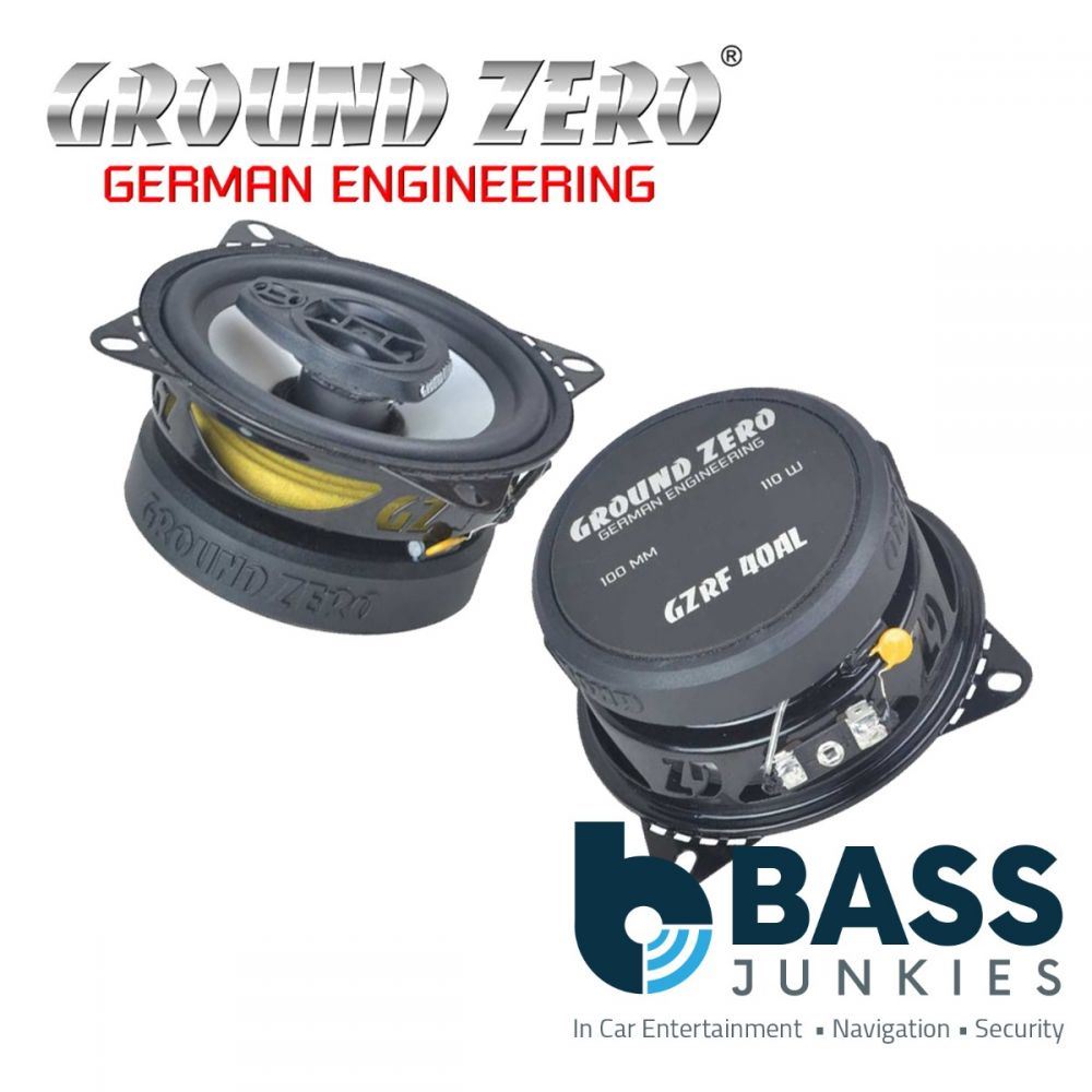 Ground Zero GZRF 40AL - 4" Inch 10cm 100 Watts 3 Ohm 2-Way Coaxial Car Speaker