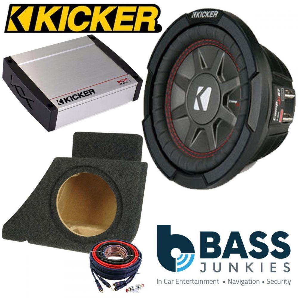 Skoda Octavia I Kombi Kicker CWRT102 - CompRT 10" 25cm 800 Watts Car Subwoofer Custom Bass Box Kit & Kicker KX800.1 800 Watts Monoblock Class D Car Amplifier