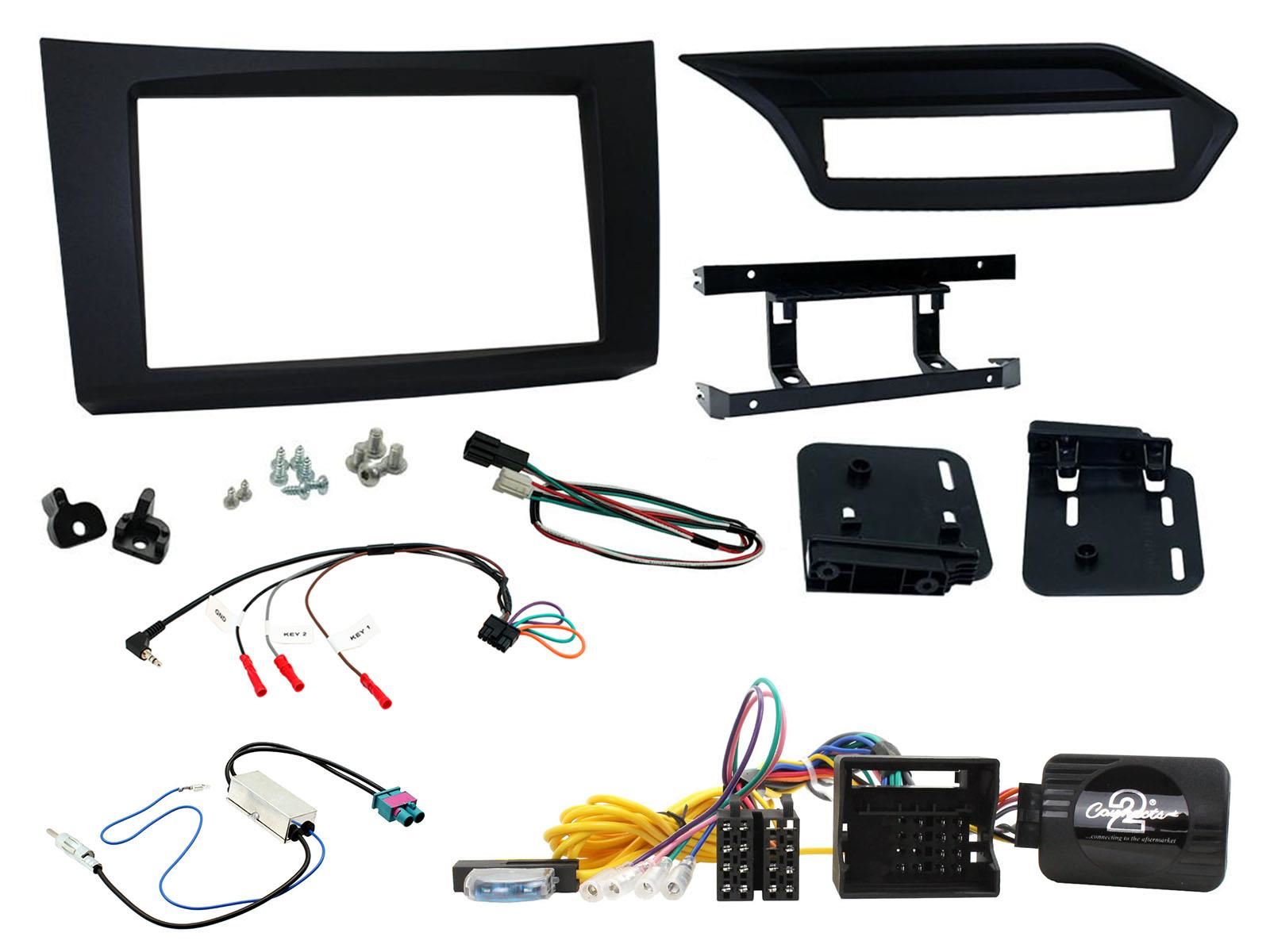 Grundig 6.8" Apple Android Double Din Stereo Fitting Kit + Steering Wheel Stalk Controls to fit Mercedes E-Class 2009-12