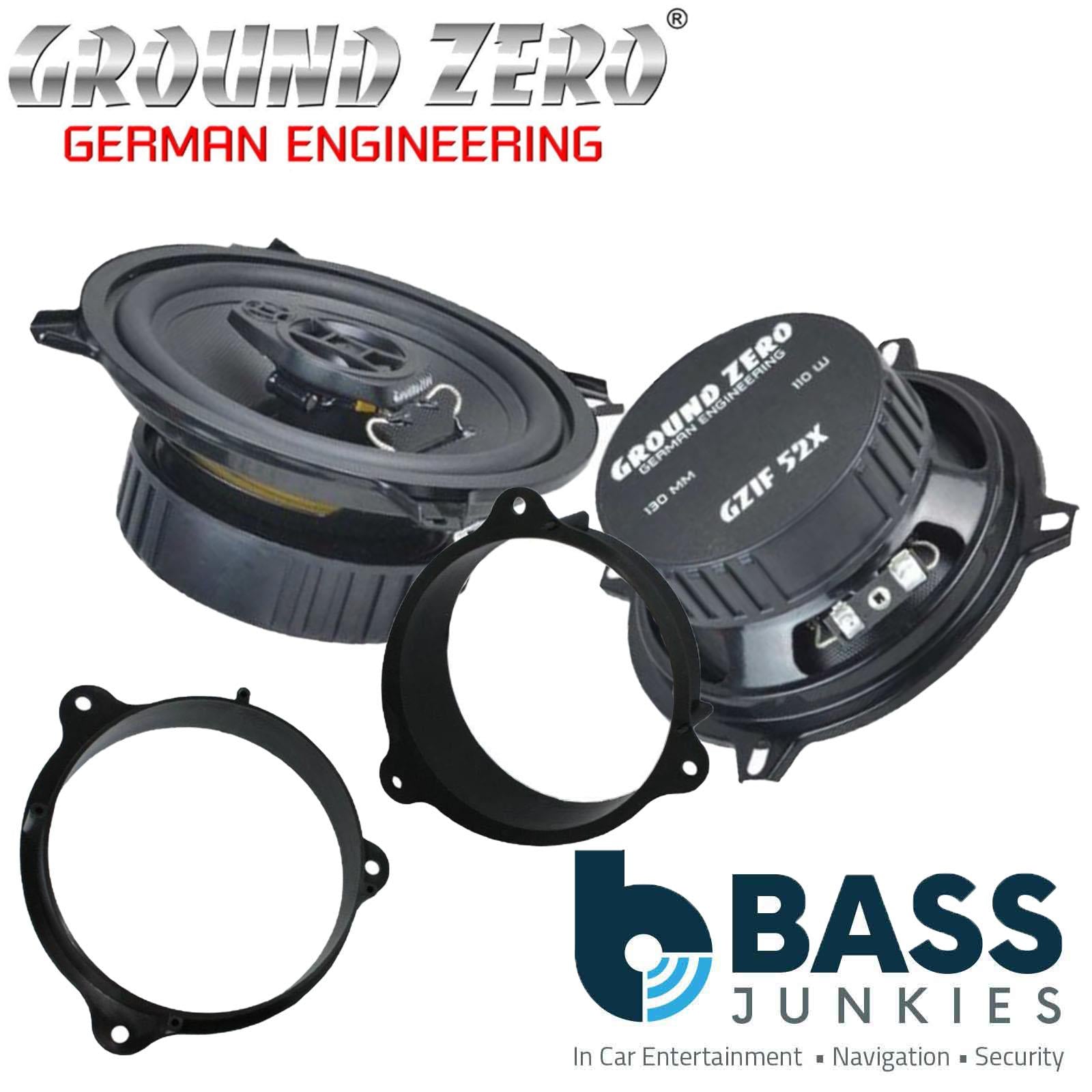 Ground Zero 2-Way 130mm/13cm/5.25" Car Coaxial Speakers (Pair Max 220 Watts) Fits Mercedes Citan 2012-21