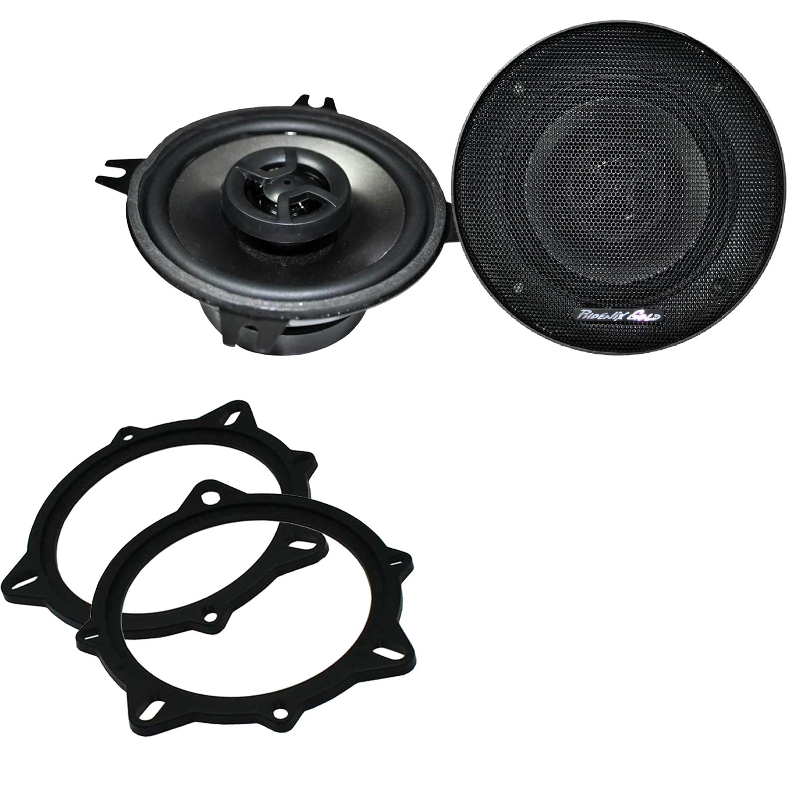 Phoenix Gold Z4CX 100mm/10cm/4" 2-Way Coaxial Car speakers (Per Pair Max 140|70 watts RMS) Fits BMW 5-Series 2006-10 | X1 09-15 | X3 06-10 | X5 06-13 | 3-Series 05-12
