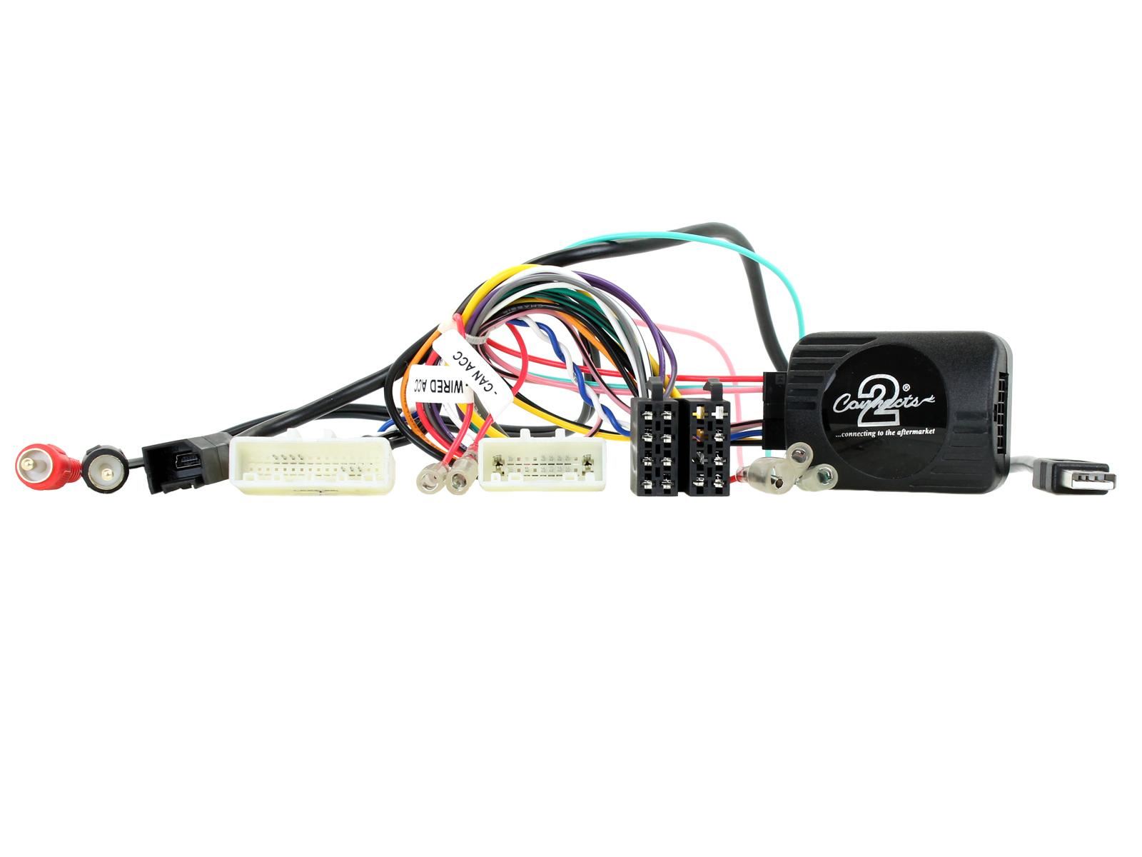 Grundig 6.8" Apple Android Double Din Stereo Fitting Kit + Steering Wheel Stalk Controls to fit Nissan Qashqai 2014-17