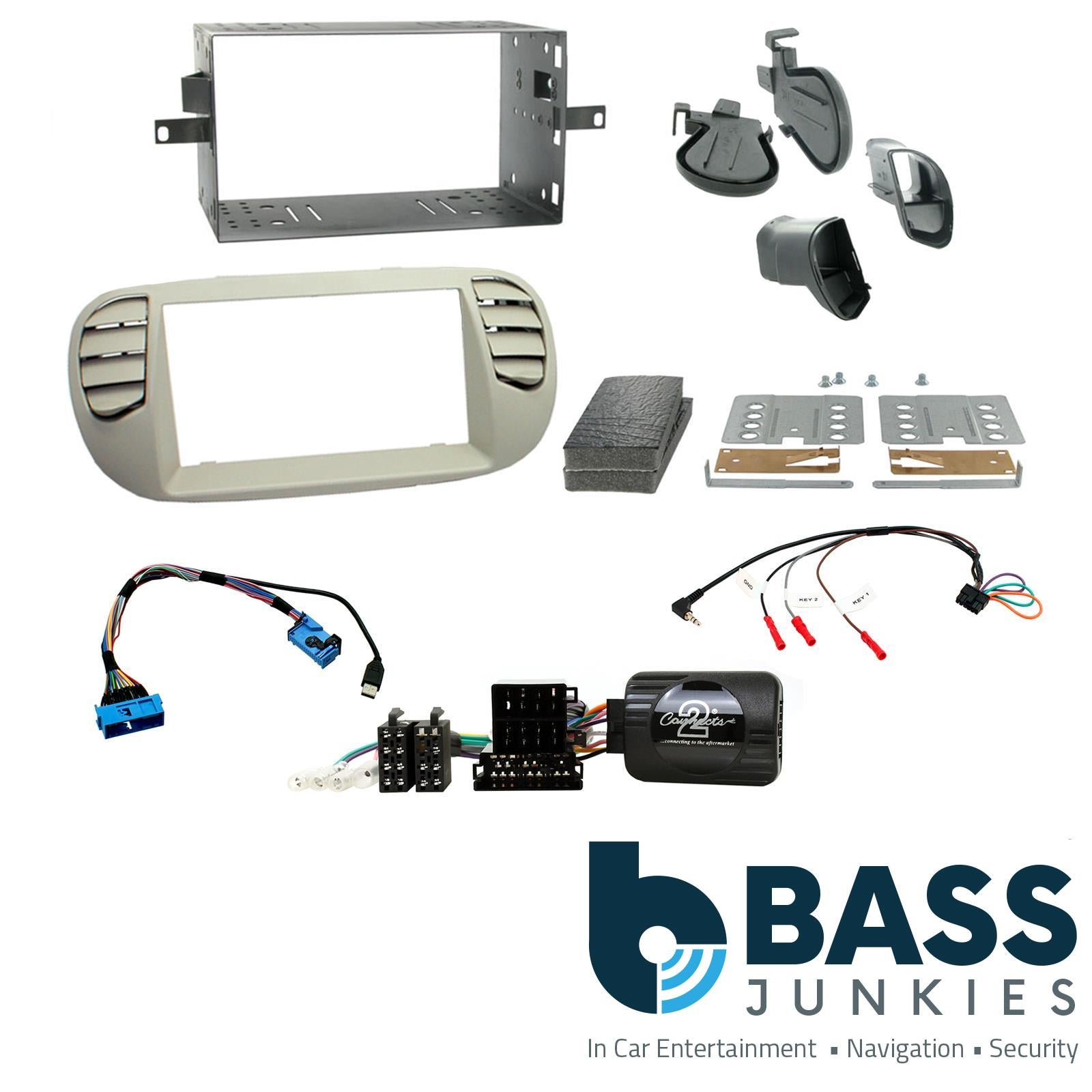 Connects2 CTKFT05 Fiat 500 2007-15 Car Stereo Double Din Fascia & Steering Interface