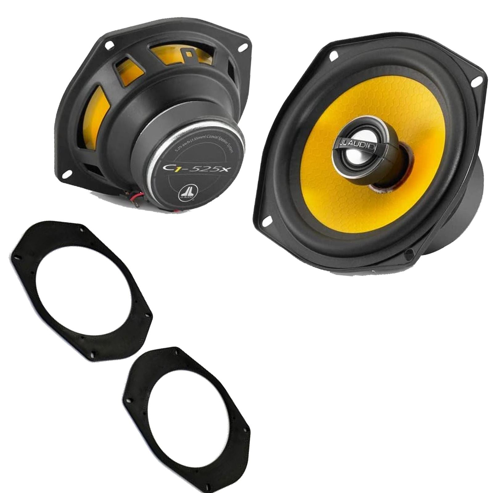 JL Audio C1-525X 2-Way 130mm/13cm/5.25" Coaxial Speakers (Per Pair 450 Watts) Fits Jeep Wrangler 1997-06
