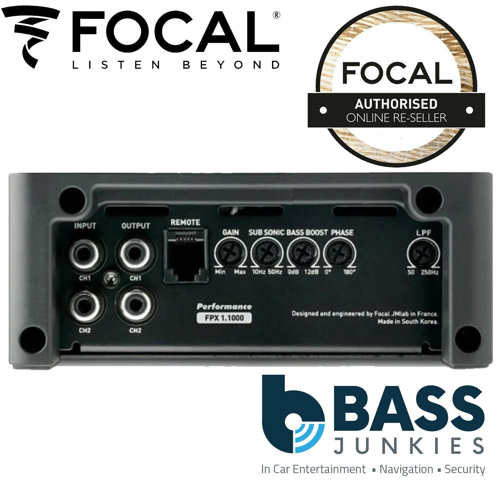 Focal FPX11000 - PERFORMANCE SERIES FPX Car Amplifier 1 Channel 1 x 1000w