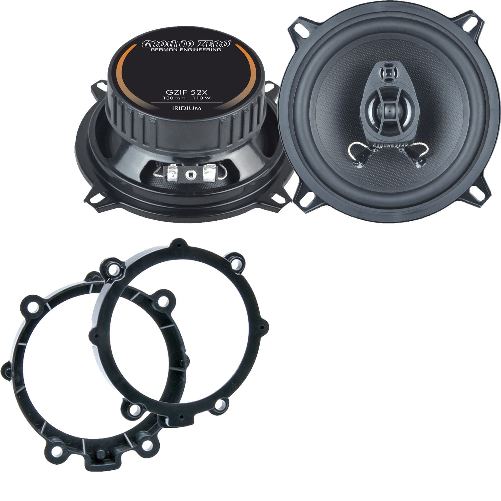 Ground Zero 2-Way 130mm/13cm/5.25" Car Coaxial Speakers (Pair Max 220 Watts) Fits Mercedes Vito 2003-14 | Sprinter 06-18 | Viano 03-07