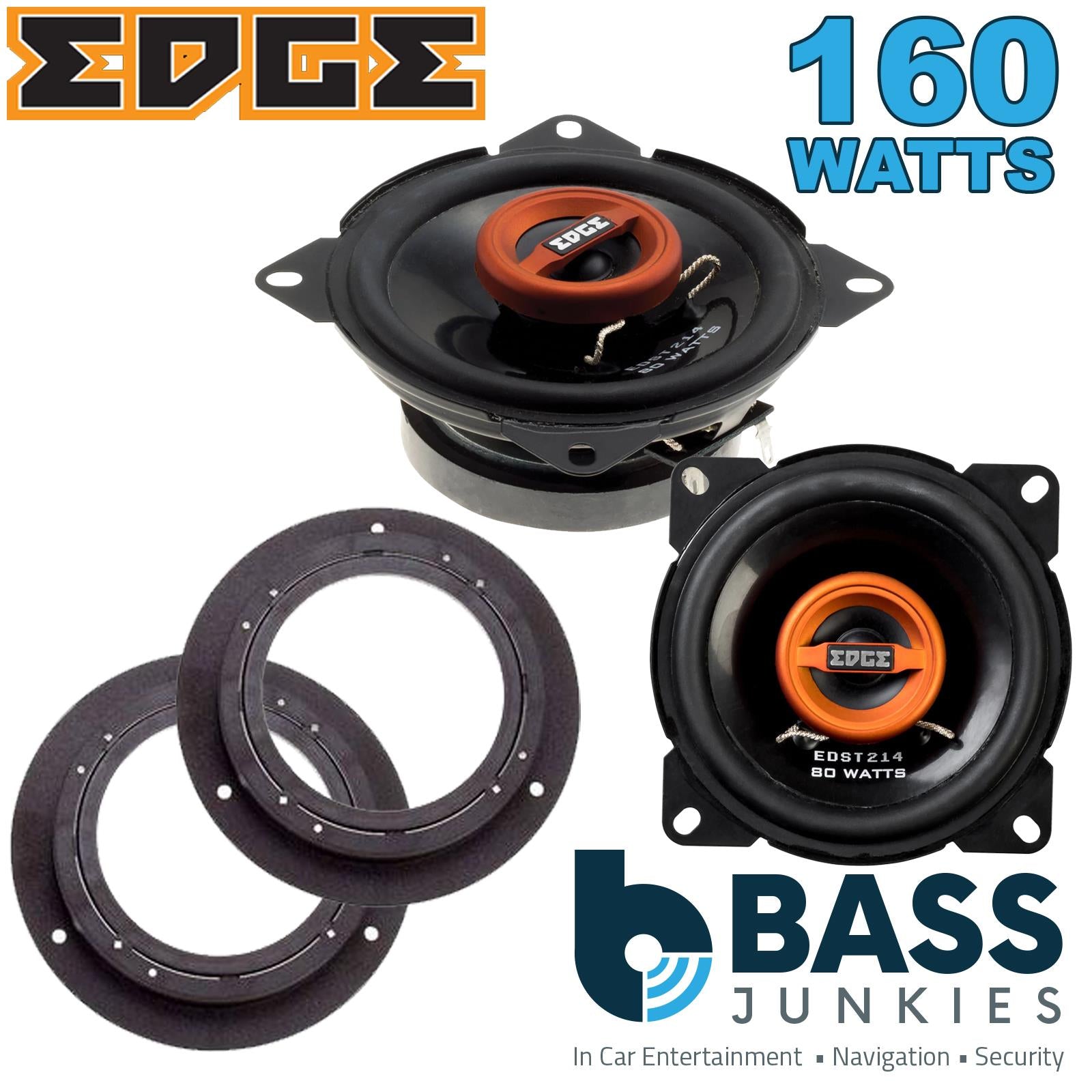 Edge EDST214 100mm/10cm/4" 2-Way Coaxial Car speakers (Per Pair Max 160|40 watts RMS) Fits Mercedes A-Class 2004-12