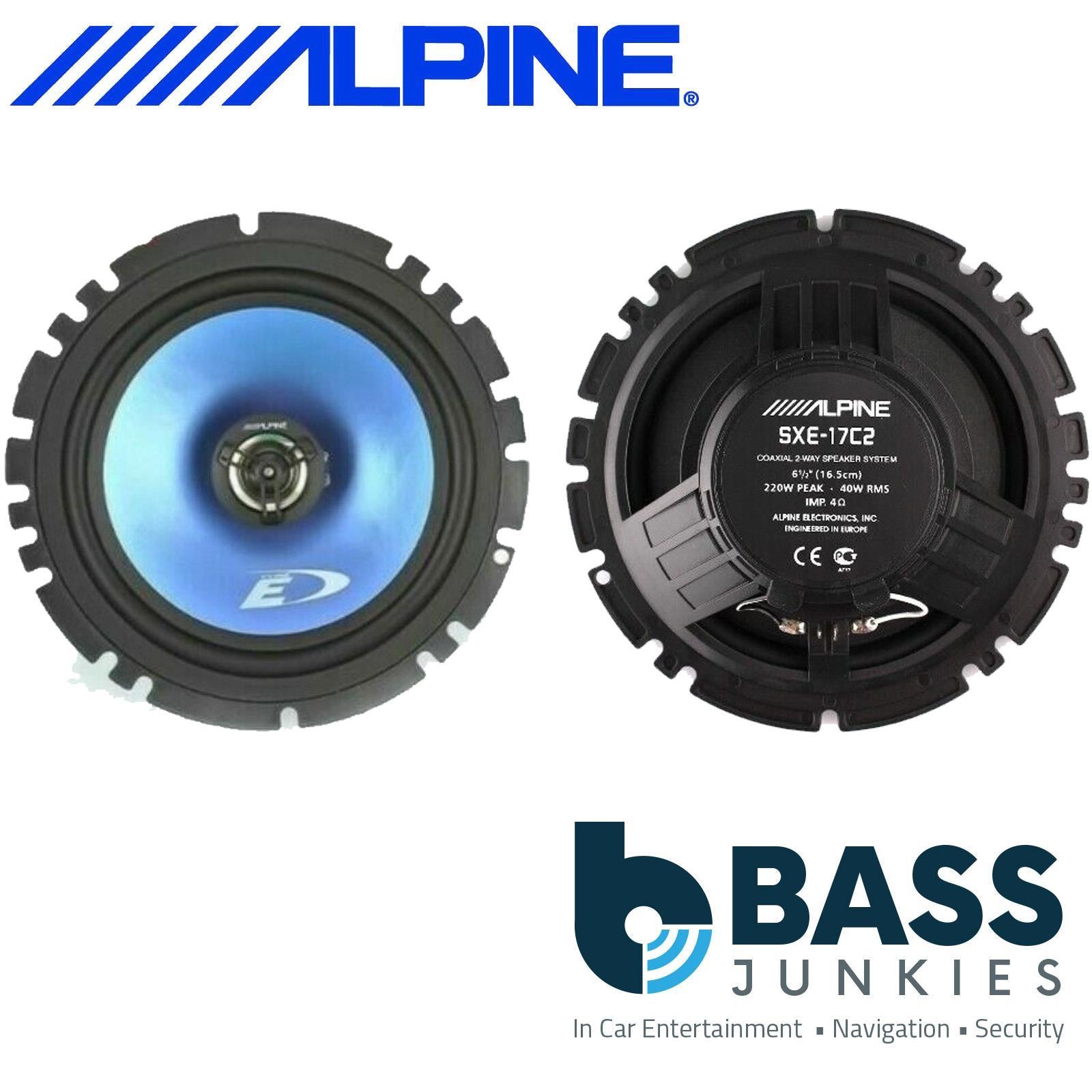 Alpine SXE-17C2 - 17CM 6.5" Inch 440 Watts 2 Way Blue Cone Door Car Speakers