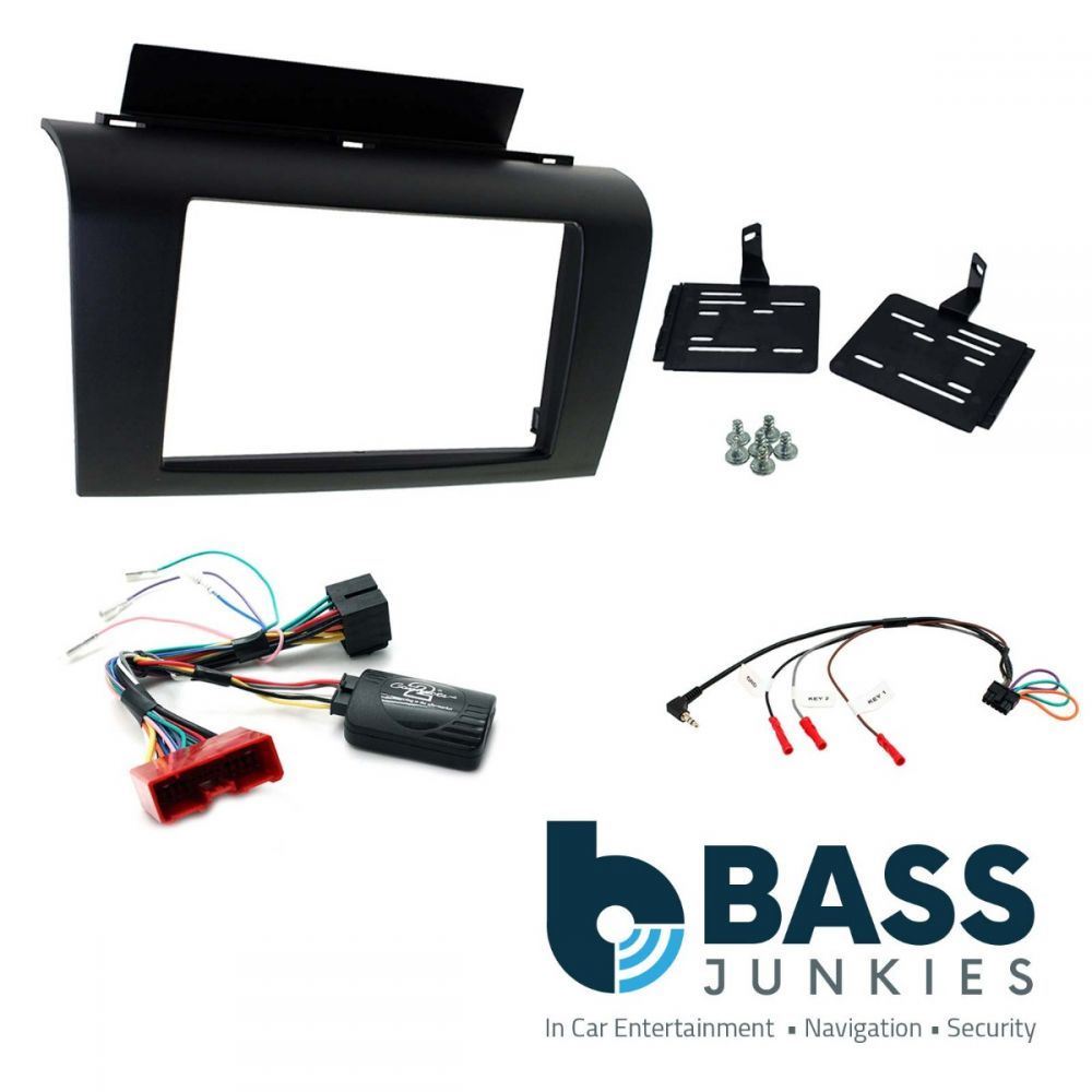 Connects2 CTKMZ05 - Mazda 3 2004 - 2009 Double Din Fascia & Steering Wheel Interface Installation Kit