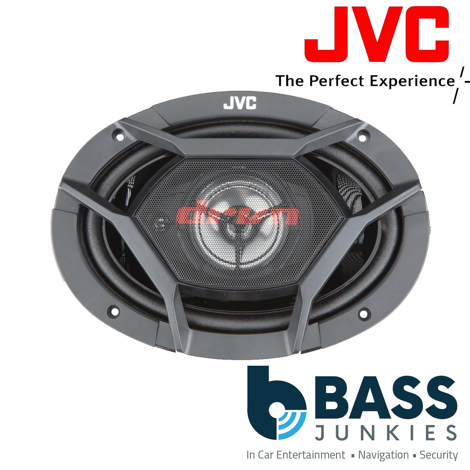JVC CS-DR6930 6"x9" 3-Way 1000 Watts a Pair 6x9" Coaxial Speakers with Grey 6"x9" Speaker Boxes & 8m of Oxygen Free 16AWG Speaker Cable