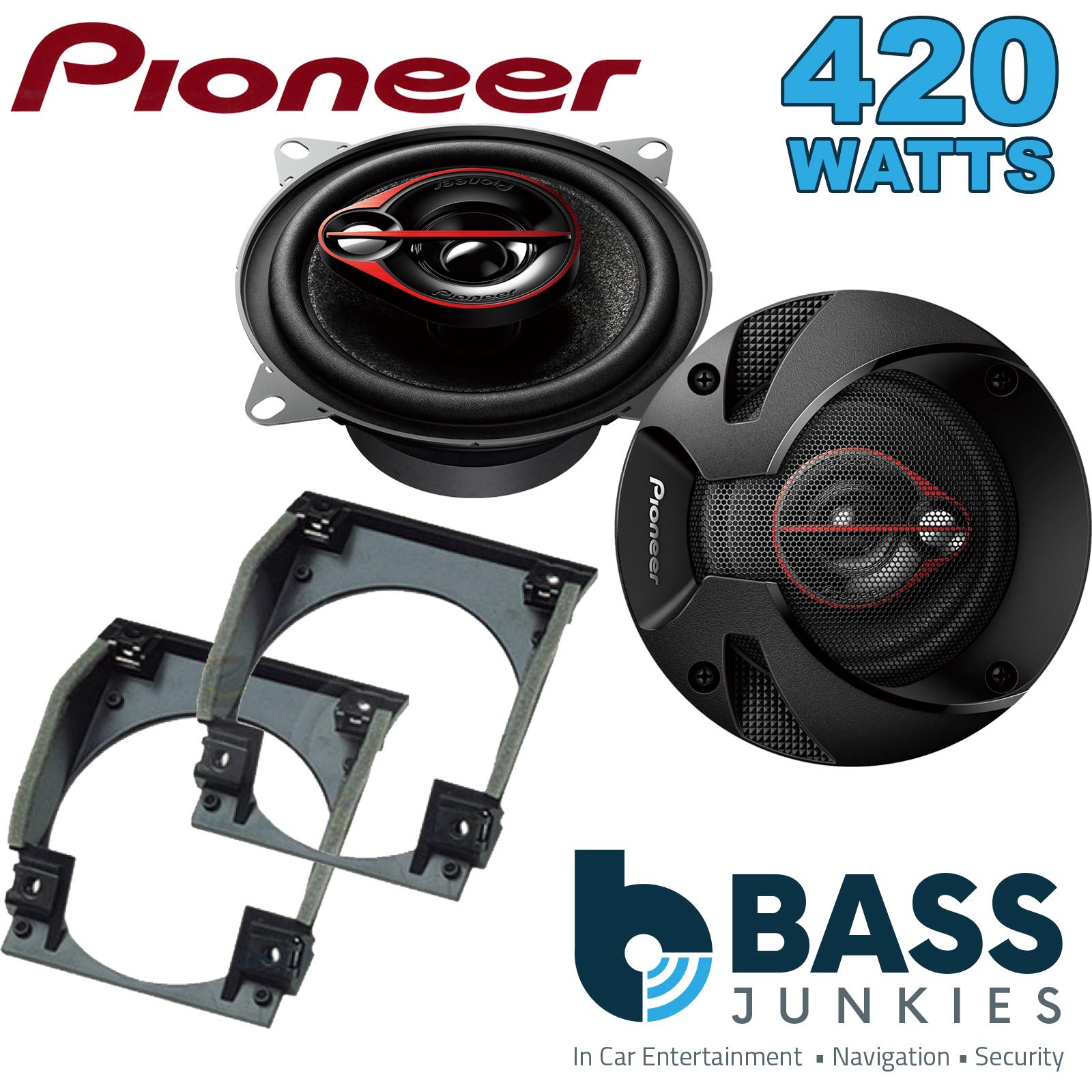 Pionner TS-R1051S 100mm/10cm/4" 3 Way Coaxial Car speakers (Per Pair Max 420|60 watts RMS) Fits Renault Twingo 1993-00
